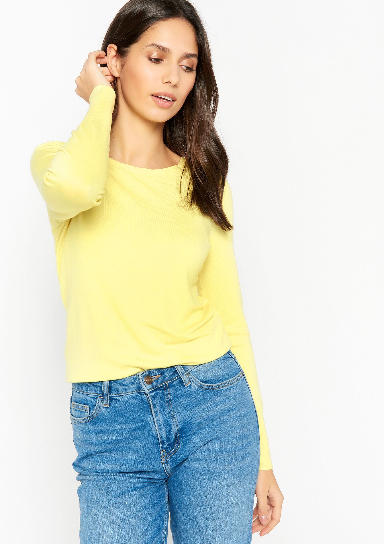 Pull en maille fine, Pull en maille fine - YELLOW PASTEL - 04005925_5004