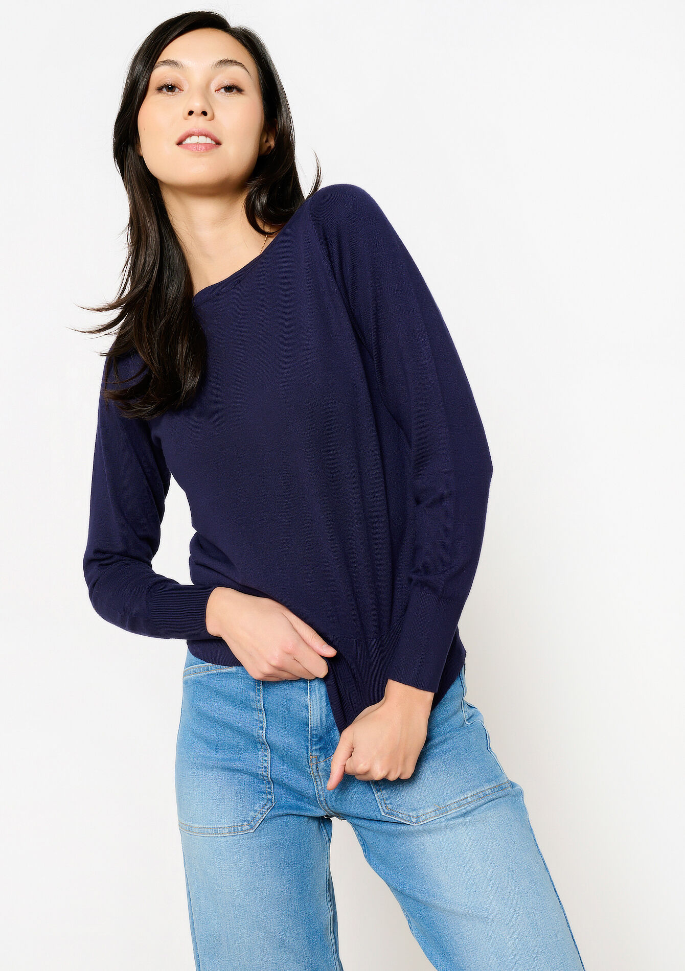 Basic trui met boothals, Basic trui met boothals - NAVY BASIC - 04006652_2723