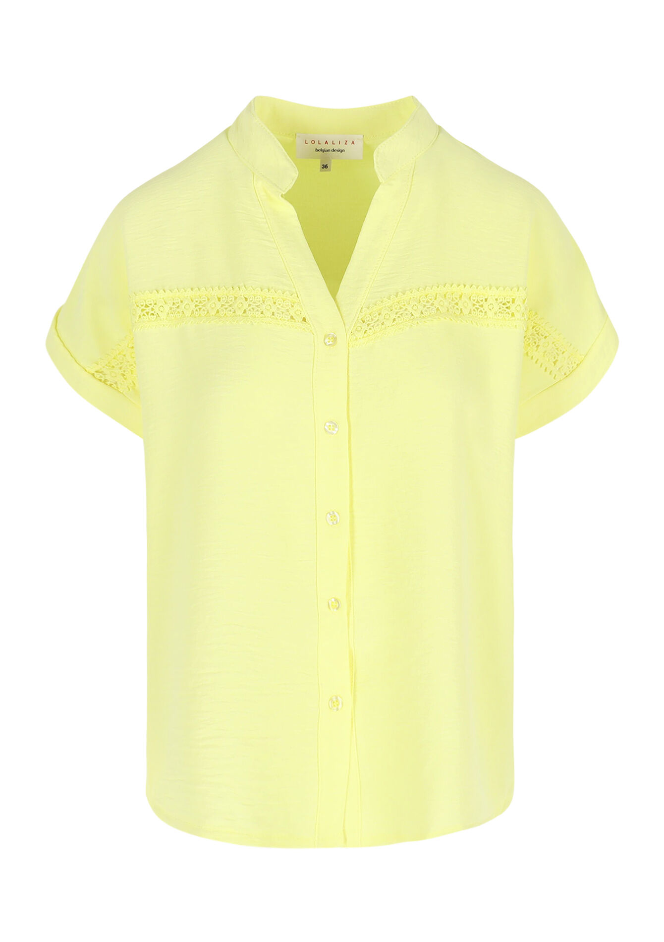 Geborduurde soepele blouse, Geborduurde soepele blouse - YELLOW PASTEL - 05702779_5004