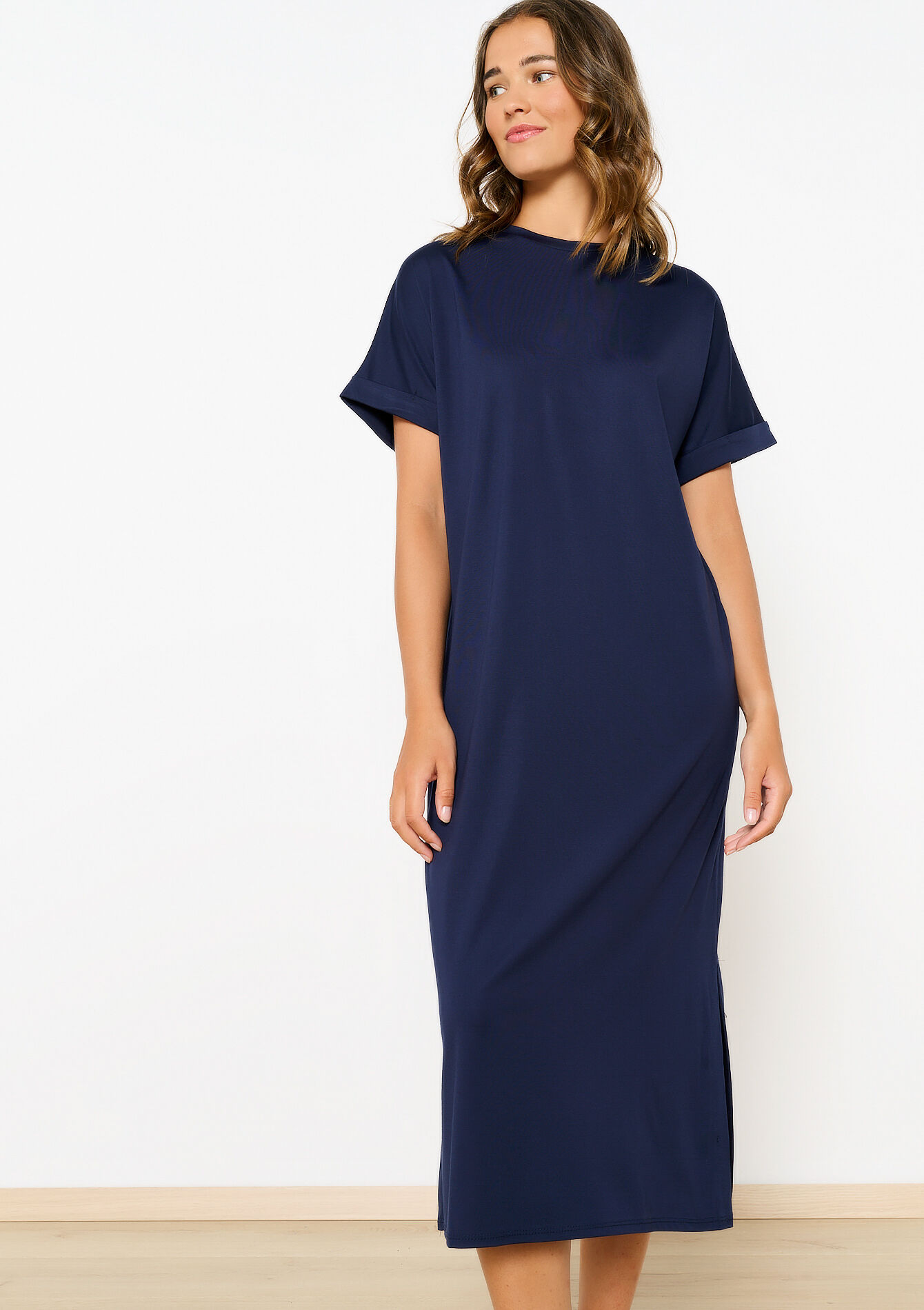 Maxi T-shirtjurk, Maxi T-shirtjurk - NAVY BASIC - 08103825_2723