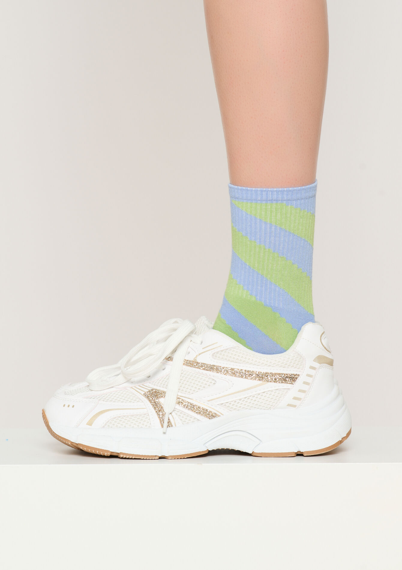 Gedurfde streepsokken, Gedurfde streepsokken - LIME - 17101432_4711