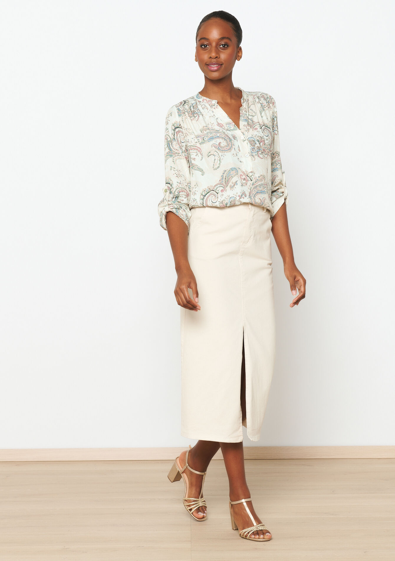 Blouse met paisleyprint, Blouse met paisleyprint - NATURAL WHITE - 05702487_2510