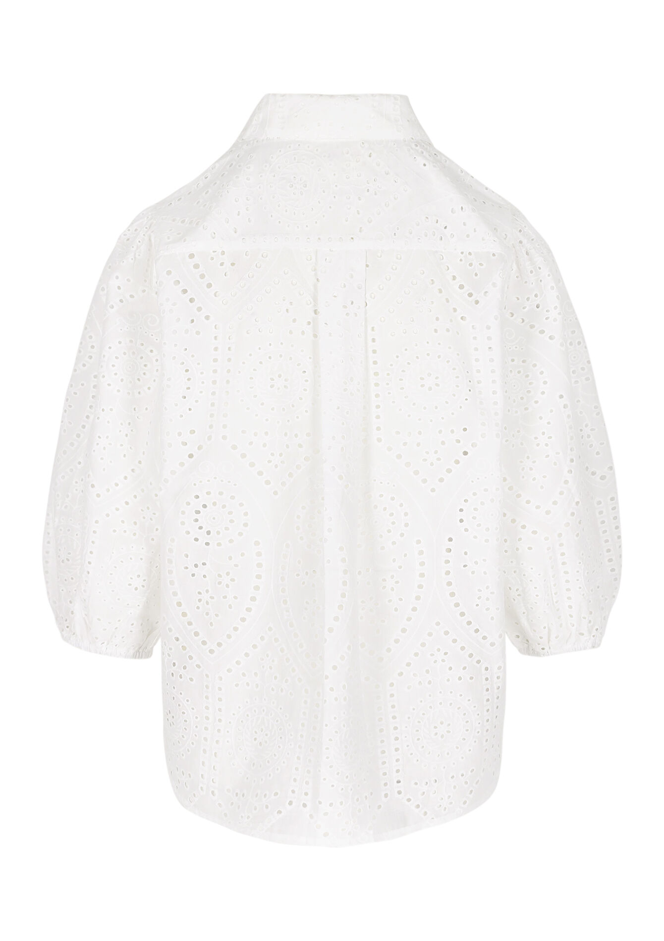 Broderie katoenen hemd - OPTICAL WHITE - 05702960_1019