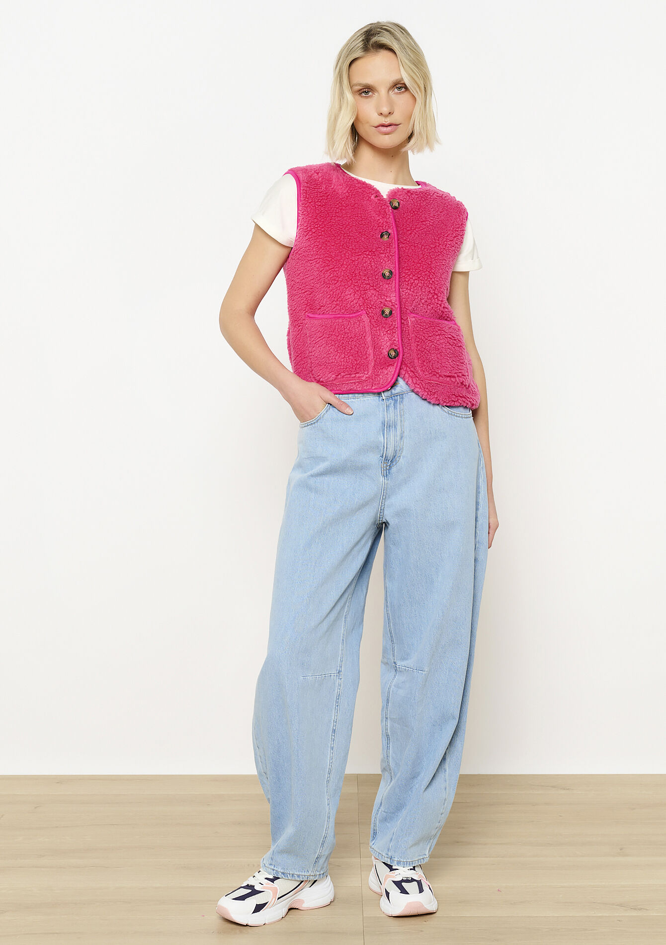 Teddy cardigan, Teddy cardigan - PINK BUBBLEGUM - 09001466_1477