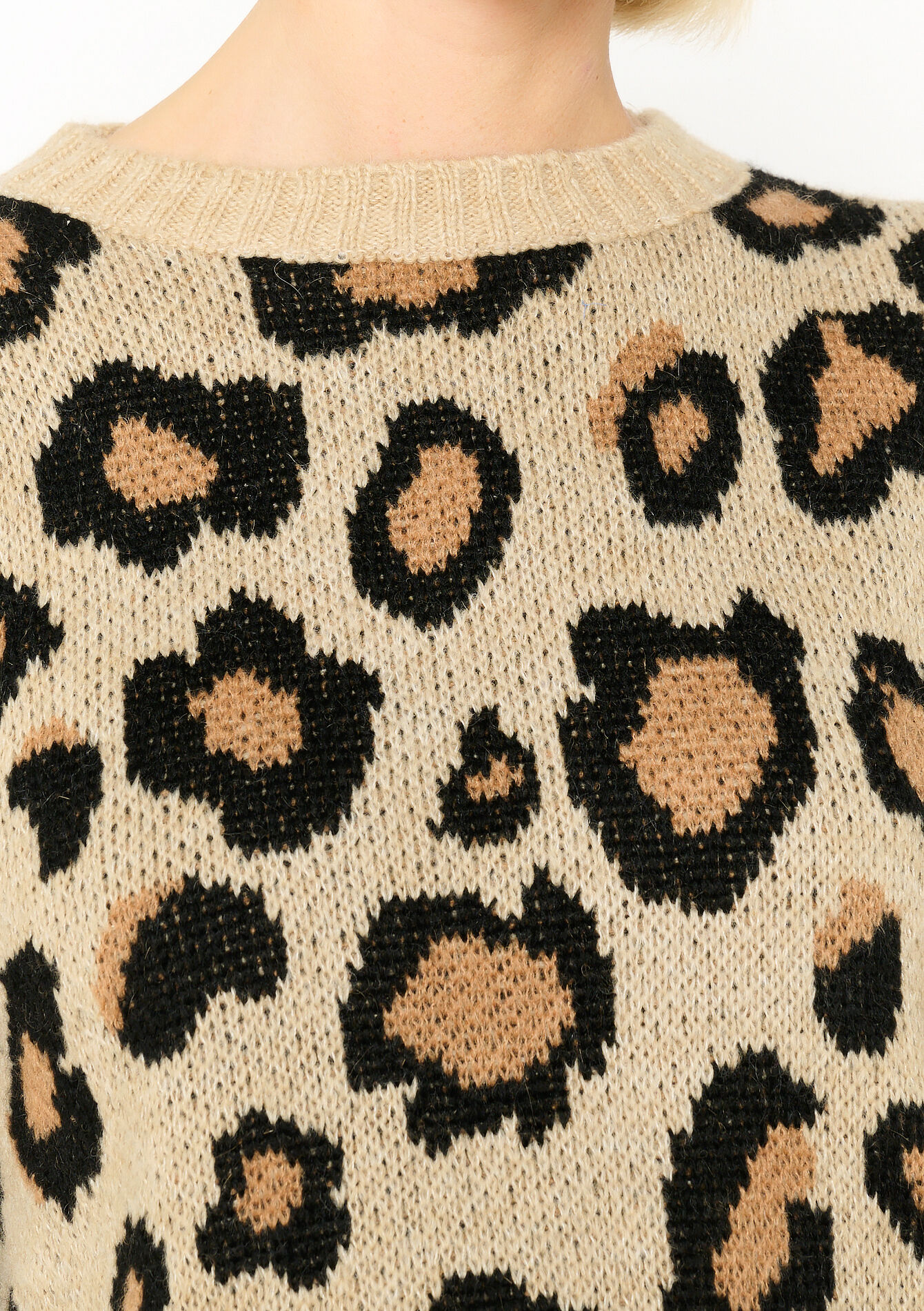 Pull à imprimé léopard, Pull à imprimé léopard - CAMEL - 04006773_950