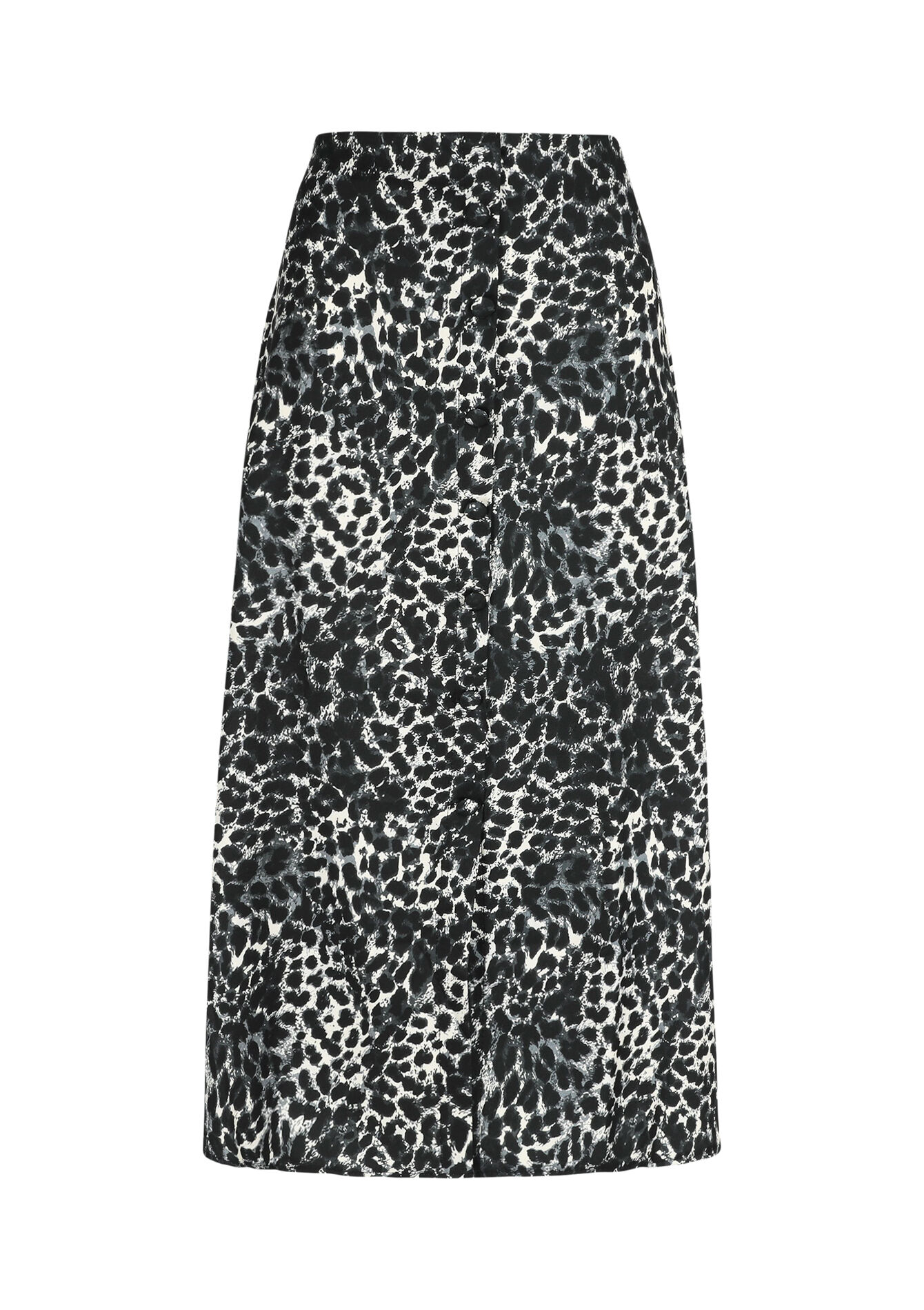 Midirok met luipaardprint, Midirok met luipaardprint - BLACK - 07101343_1119
