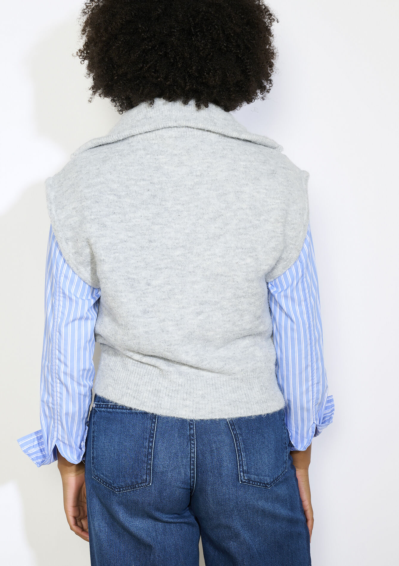 Gilet zippé sans manches, Gilet zippé sans manches - LT GREY MEL - 04101310_1081