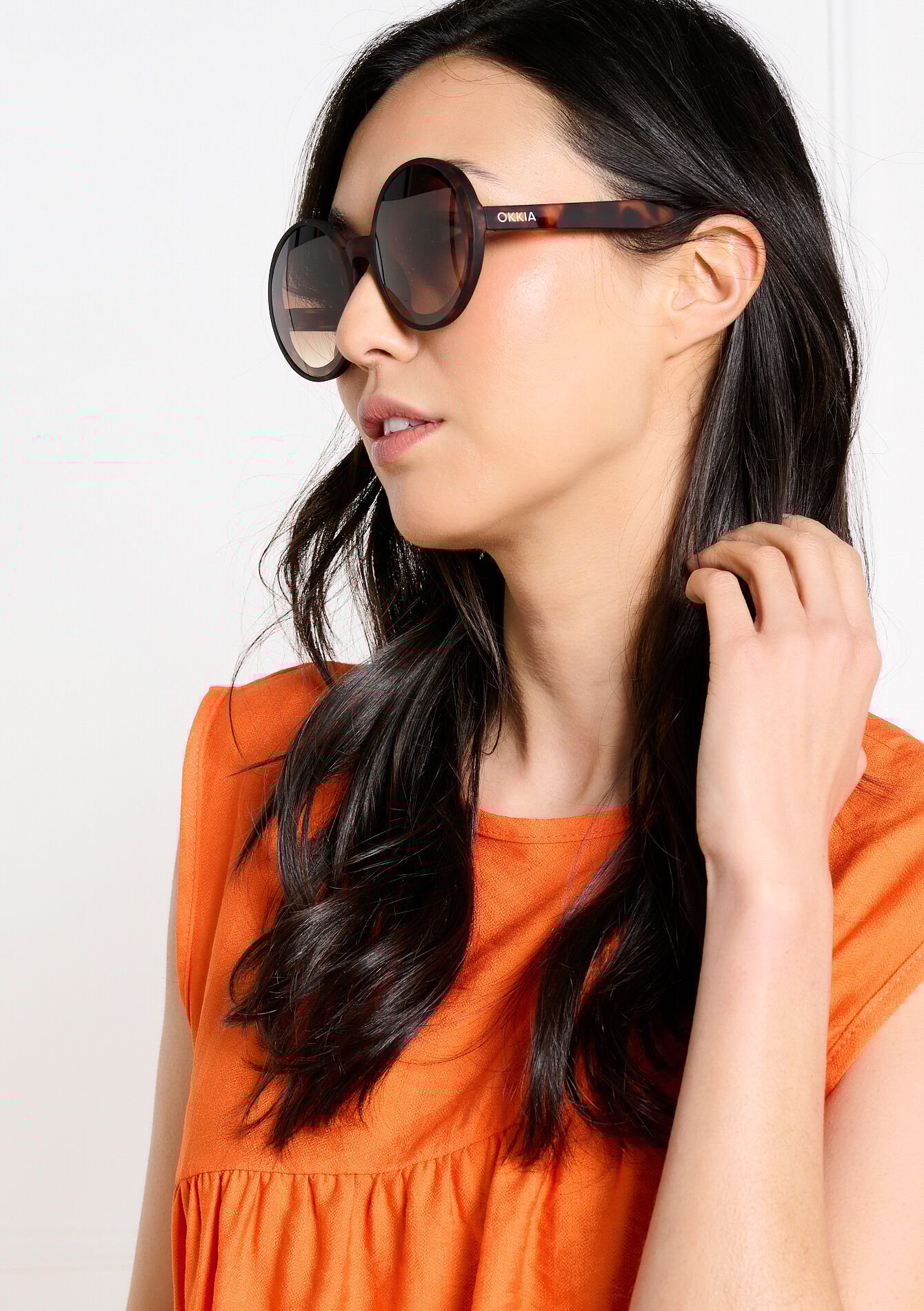 Ronde statement zonnebril - HAVANA BROWN - 17002324_1138