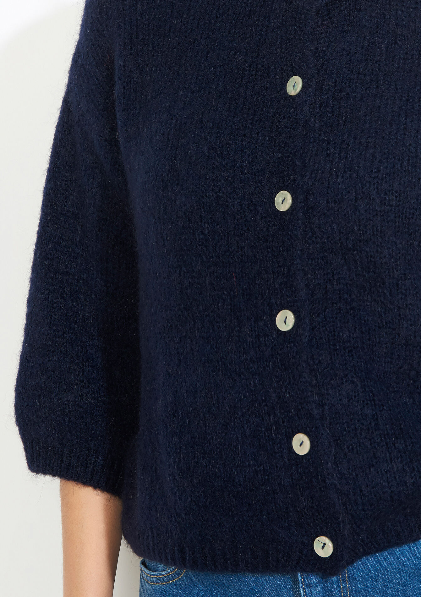 Minimalistisch vest met knopen - NAVY BASIC - 04101446_2723