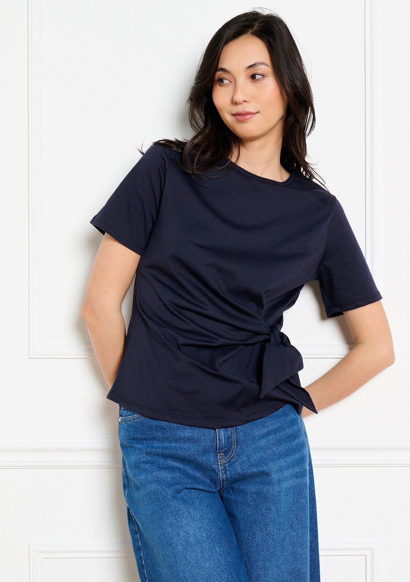 Haut ceinturé minimaliste, Haut ceinturé minimaliste - NAVY BASIC - 02302027_2723