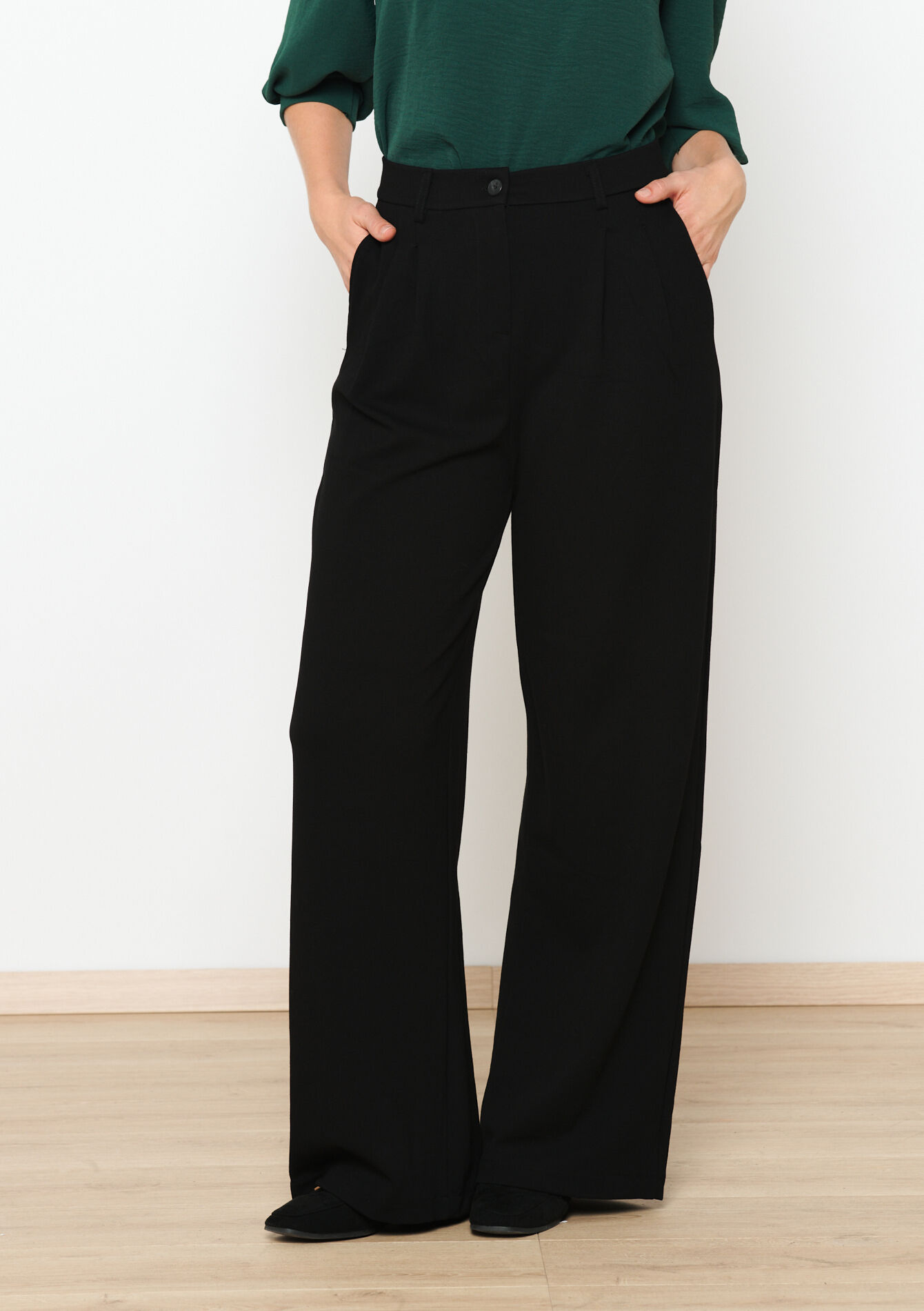 Lange palazzobroek - BLACK - 06100583_1119