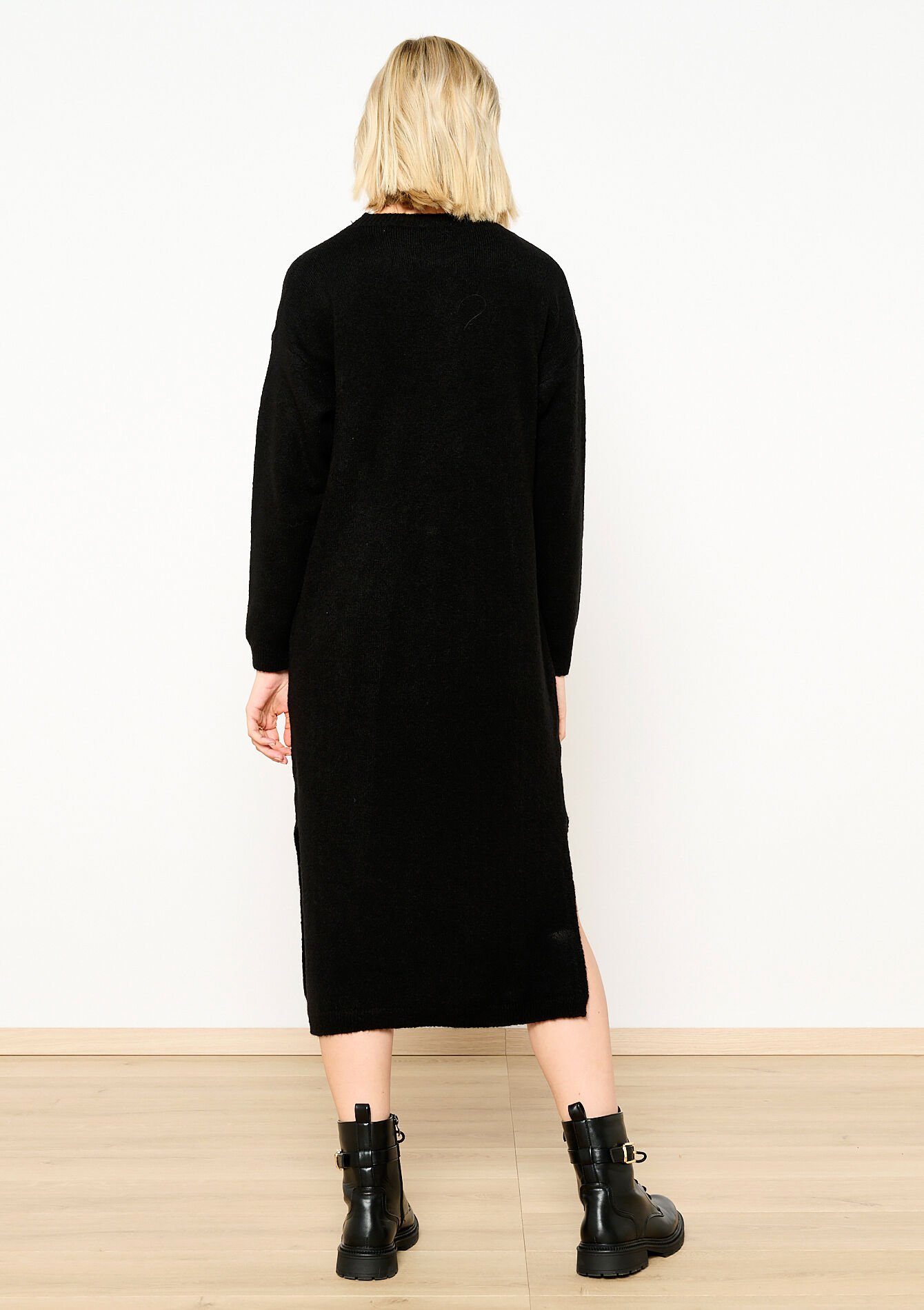 Rechte trui-jurk - BLACK - 08602251_1119