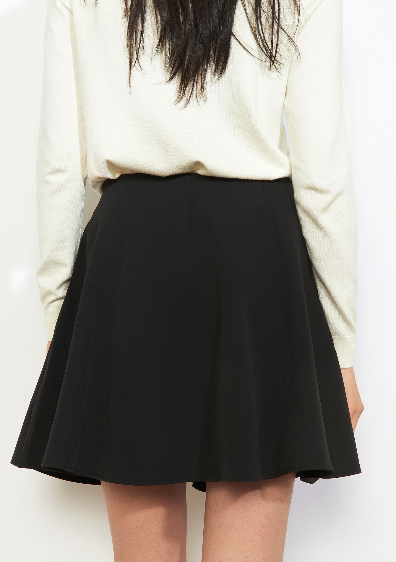 Jupe courte évasée - BLACK - 07101489