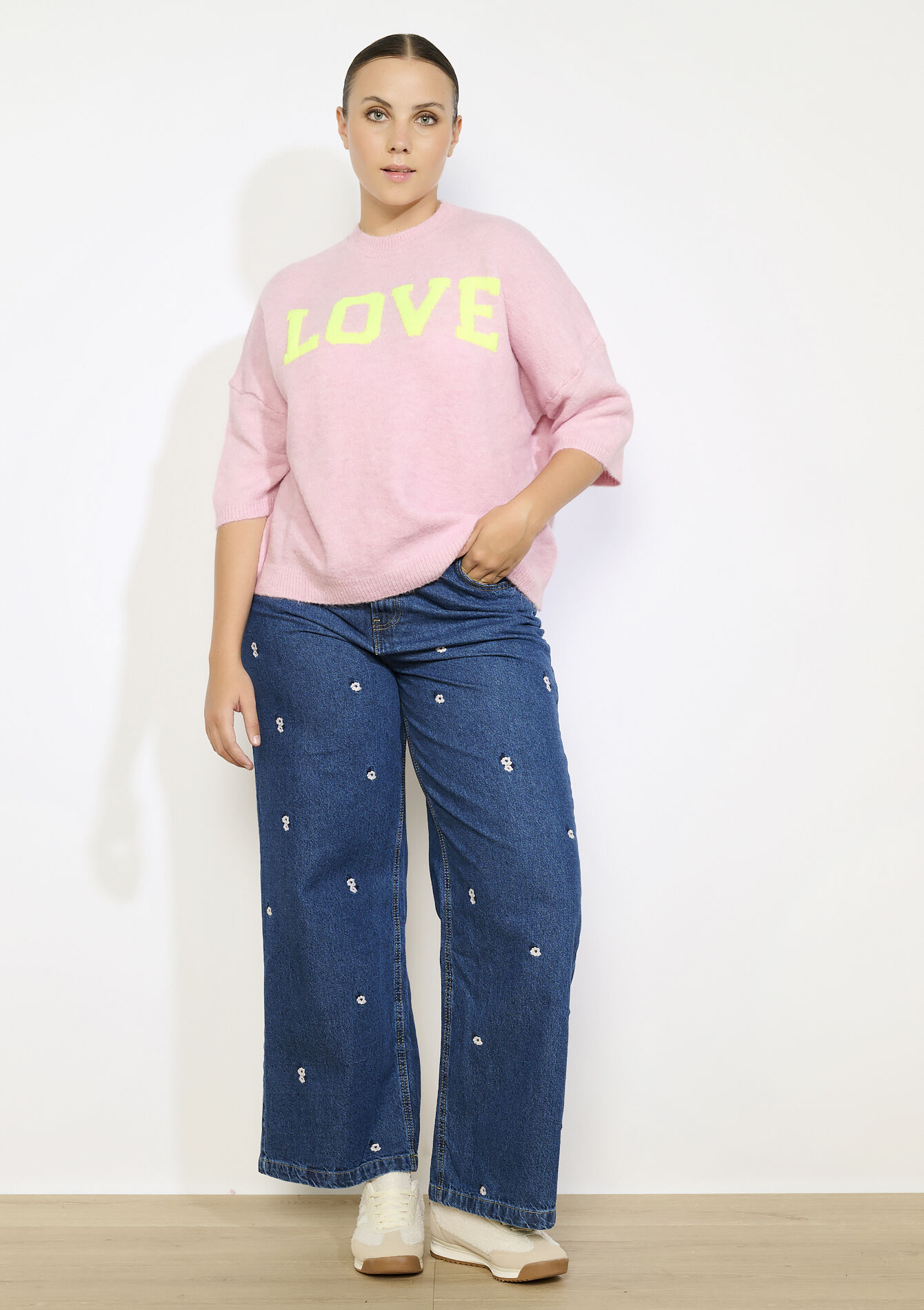 Trui met opschrift - COSMETIC PINK - 04007000_5733