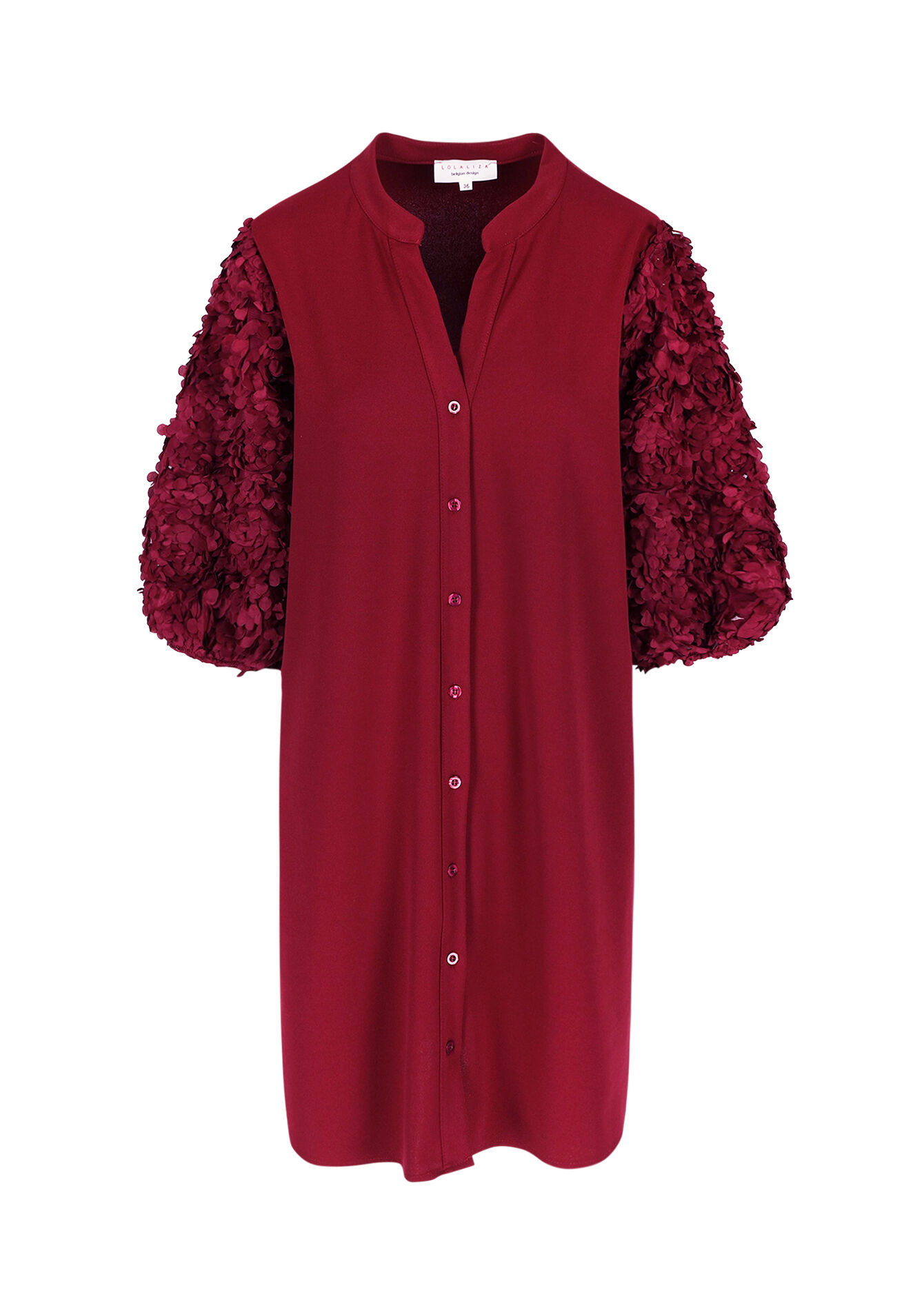 Robe manches texturées, Robe manches texturées - BORDEAUX WINE - 08104312_5514