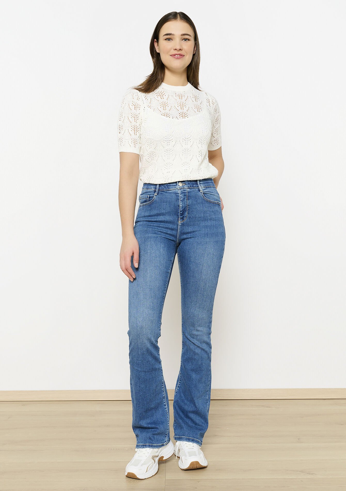 Multiple size bootcut denim
 - MEDIUM BLUE - 22000579_0500