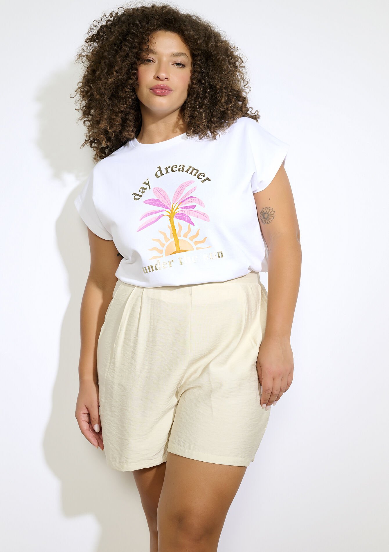 T-shirt met korte mouwen, T-shirt met korte mouwen - OPTICAL WHITE - 02301695_1019