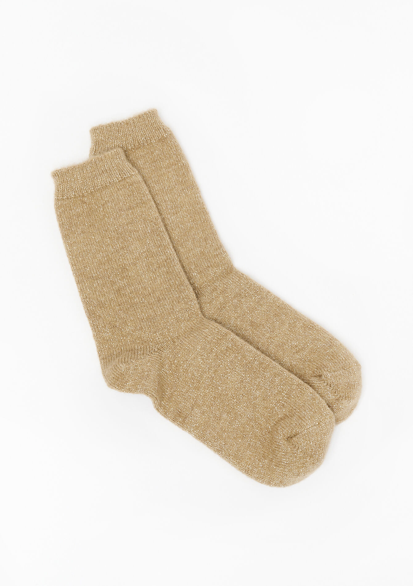Chaussettes en laine avec lurex - LT BEIGE - 17101060_2527