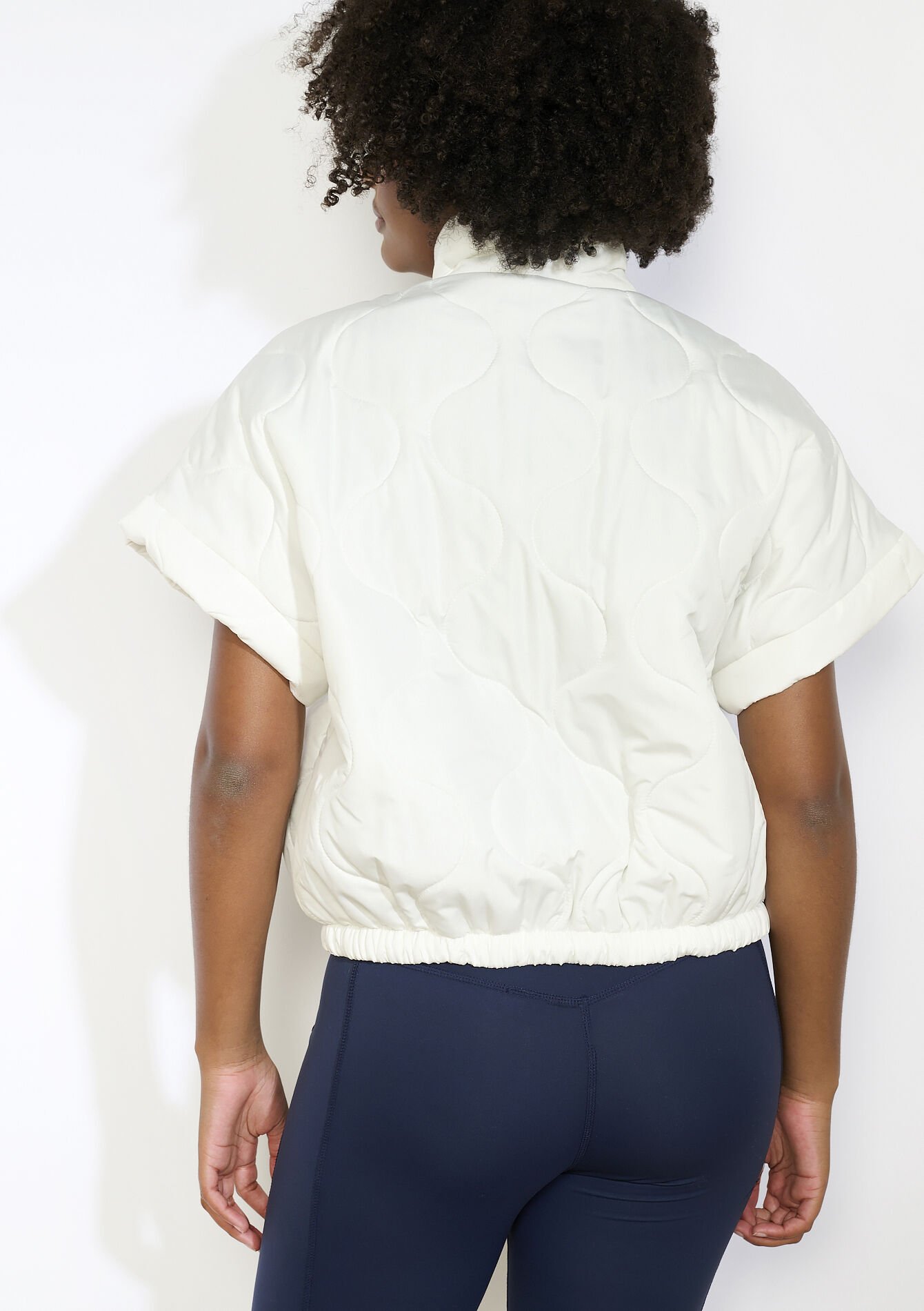 Mouwloze gewatteerde jas, Mouwloze gewatteerde jas - VANILLA WHITE - 09001491_1013