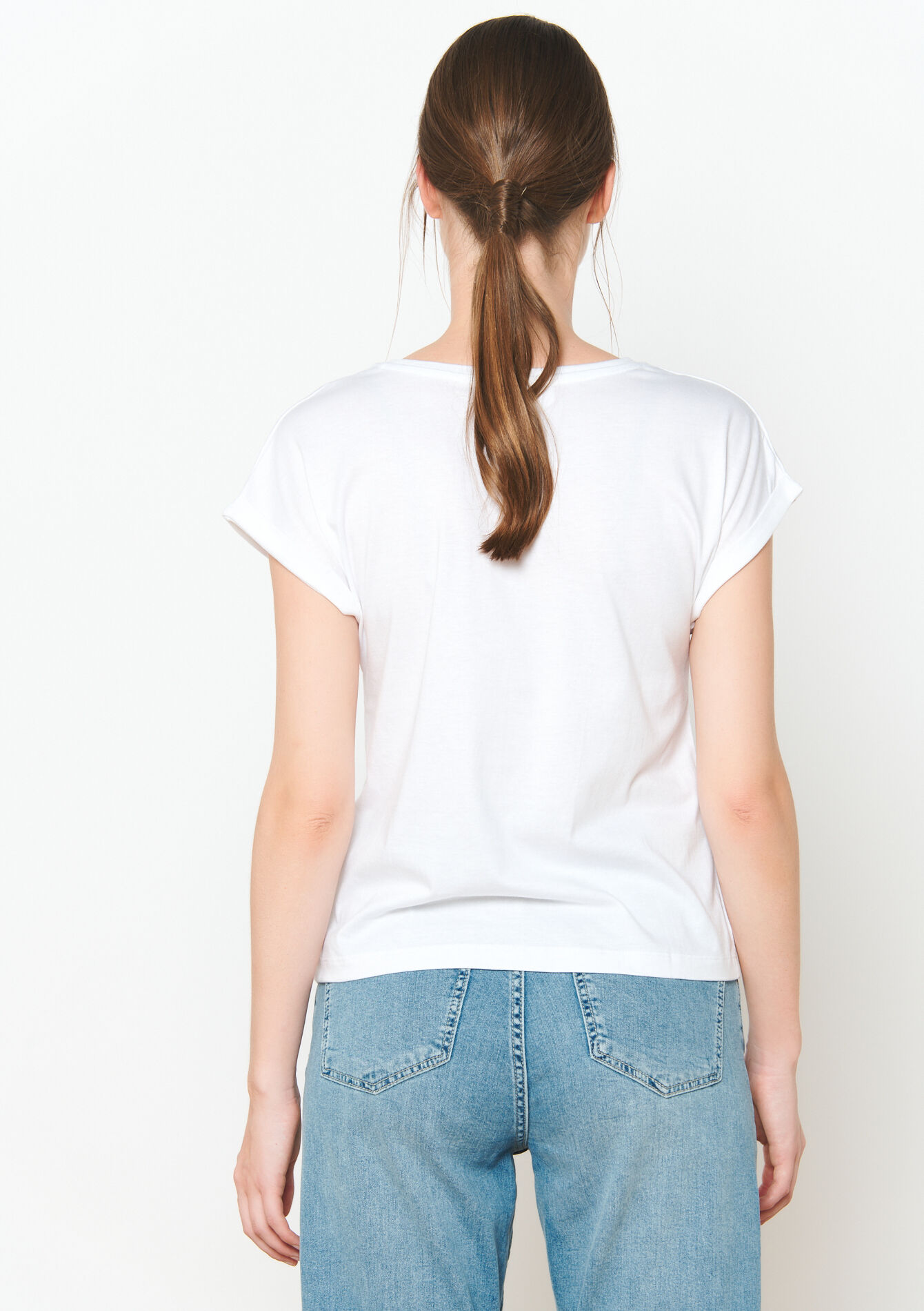 T-shirt met opschrift, T-shirt met opschrift - OPTICAL WHITE - 02301605_1019