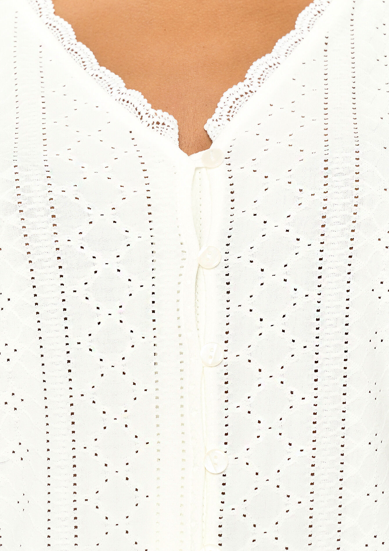 Blouse avec broderie anglaise, Blouse avec broderie anglaise - OFFWHITE - 02301540_1001