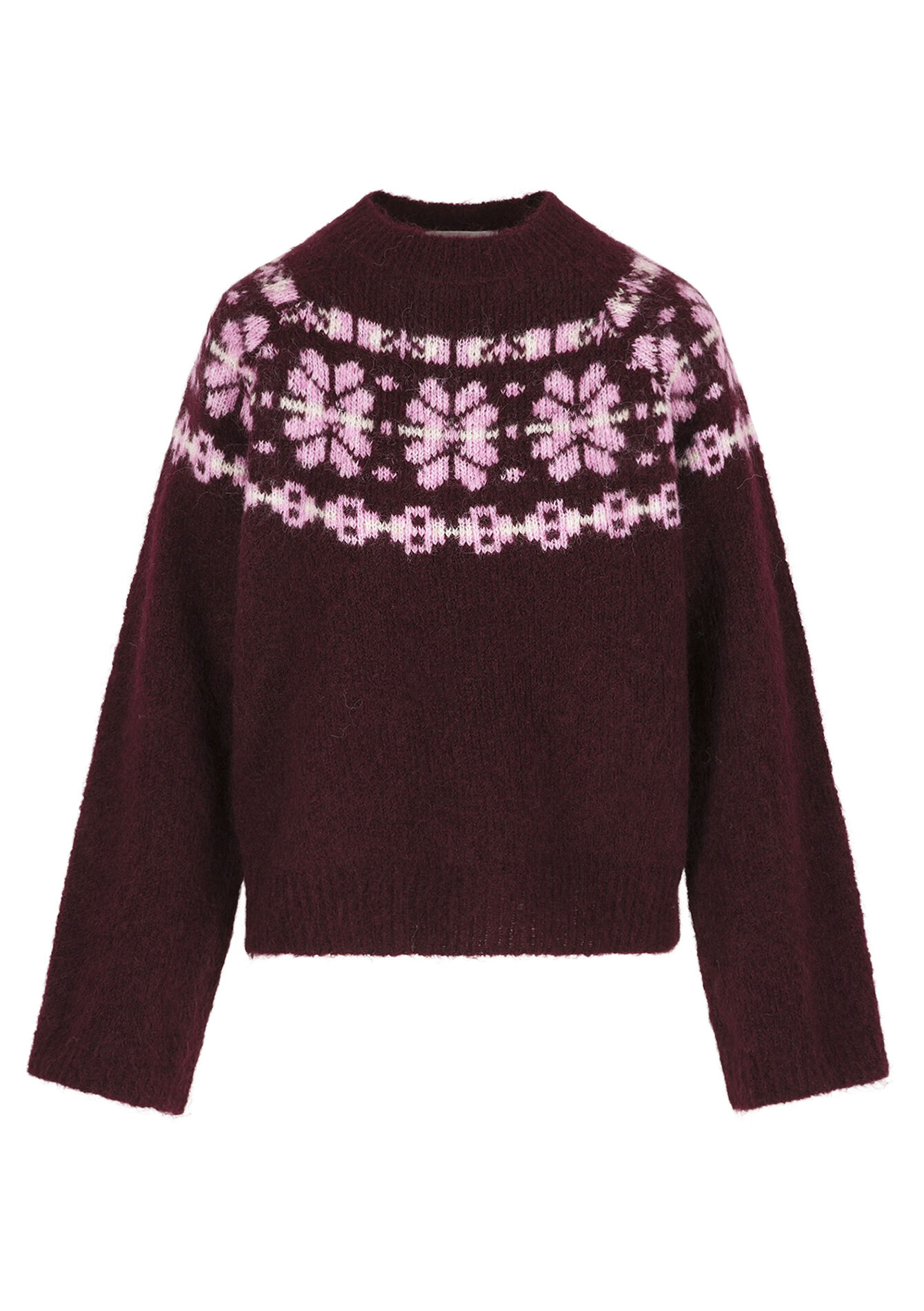 Pull jacquard doux, Pull jacquard doux - BORDEAU WINE - 04007144_1467