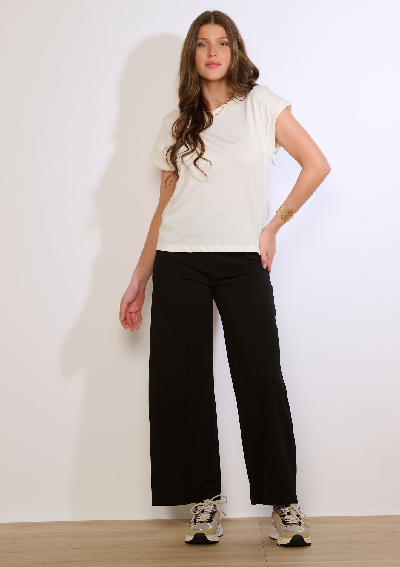 Losvallende T-shirt - OFFWHITE - 02301926_1001