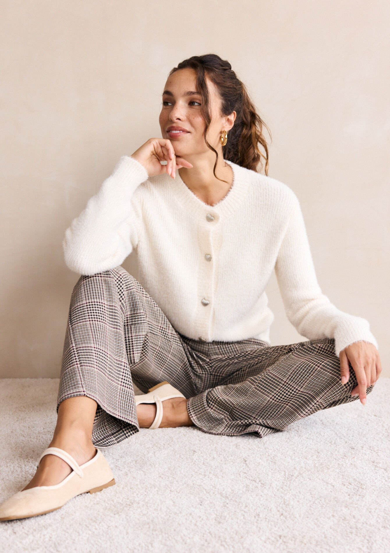 Zacht gebreid vest, Zacht gebreid vest, , back