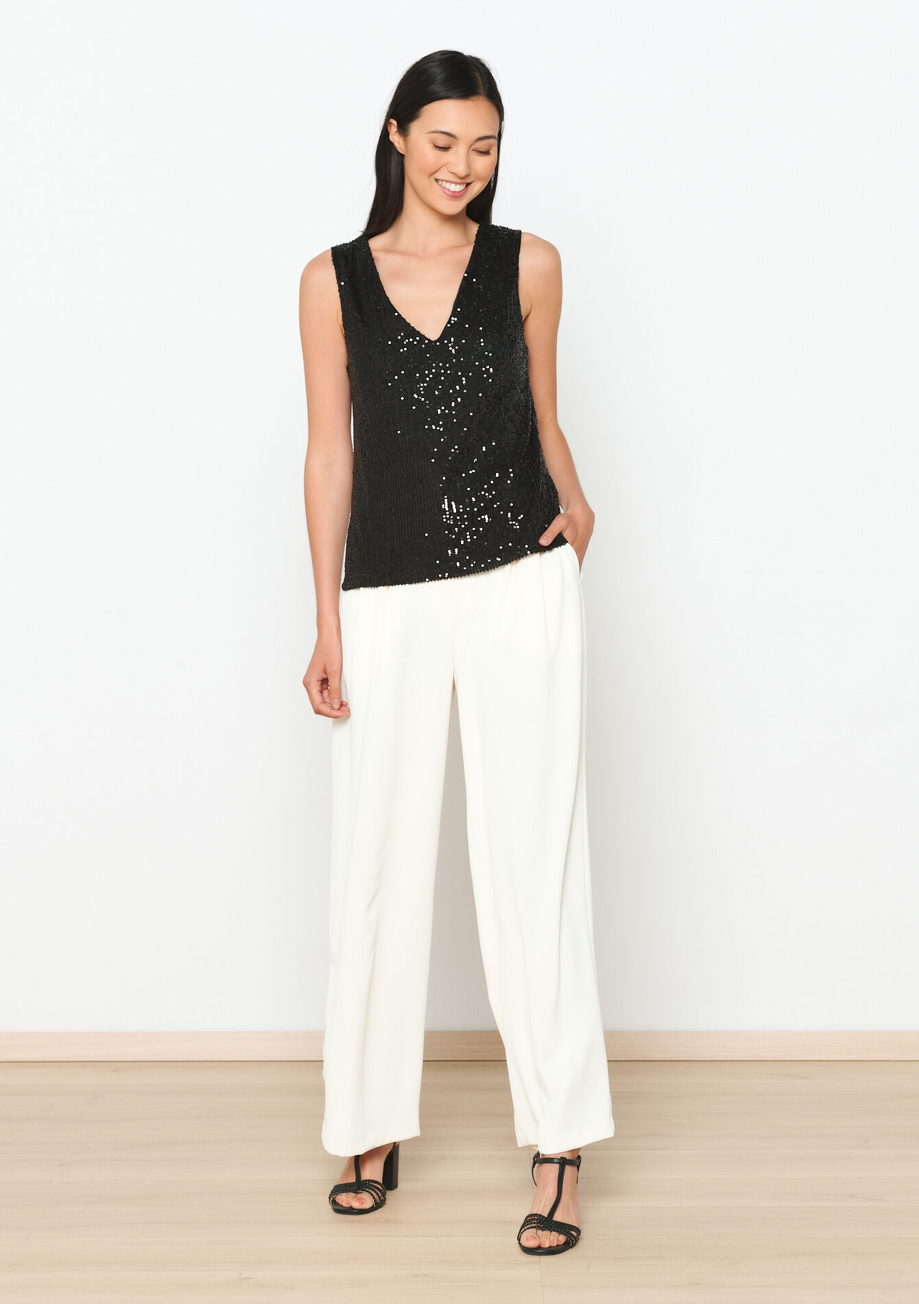 Top with sequins, Top with sequins - BLACK - 02200423_1119