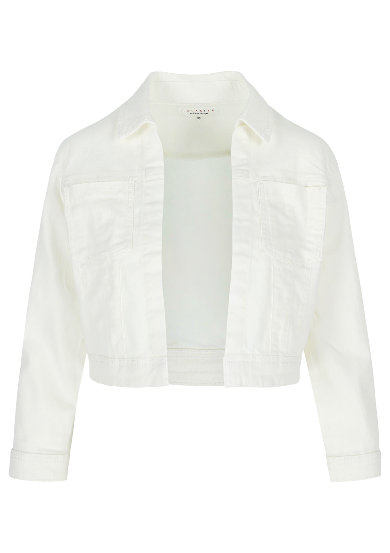 Short twill jacket - VANILLA WHITE - 1089409