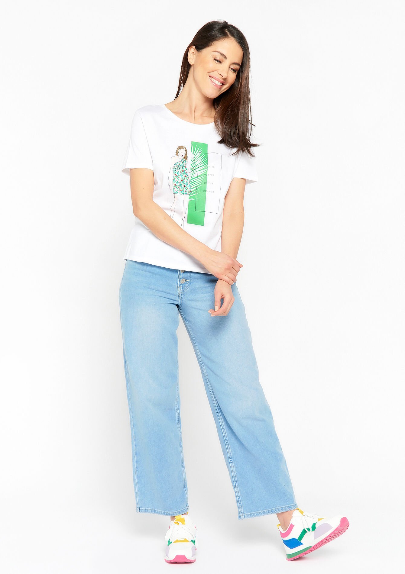 T-shirt with artwork - WHITE PAPYRUS - 02301313_1910