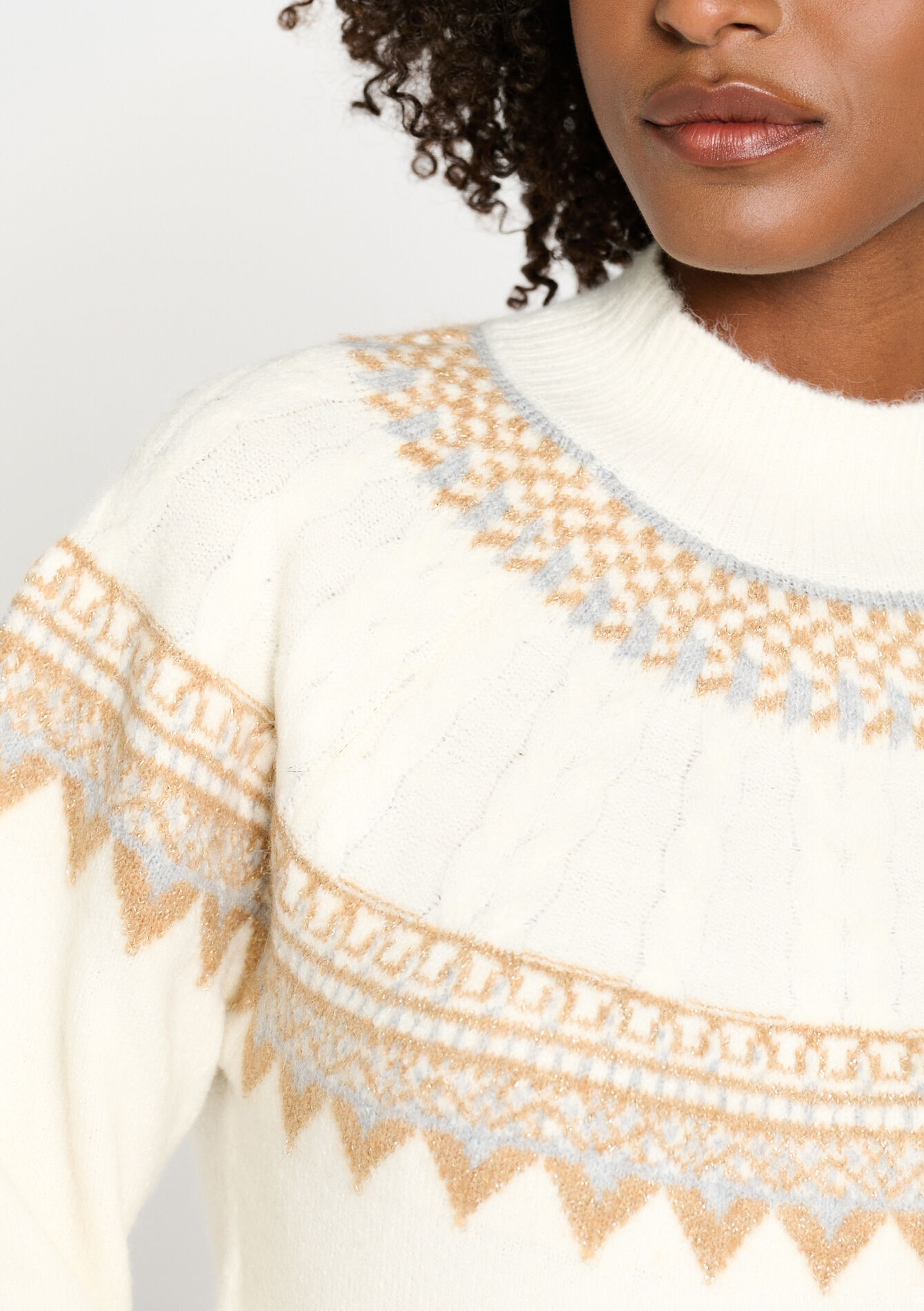 Jacquard pullover, Jacquard pullover - VANILLA WHITE - 04101055_1013
