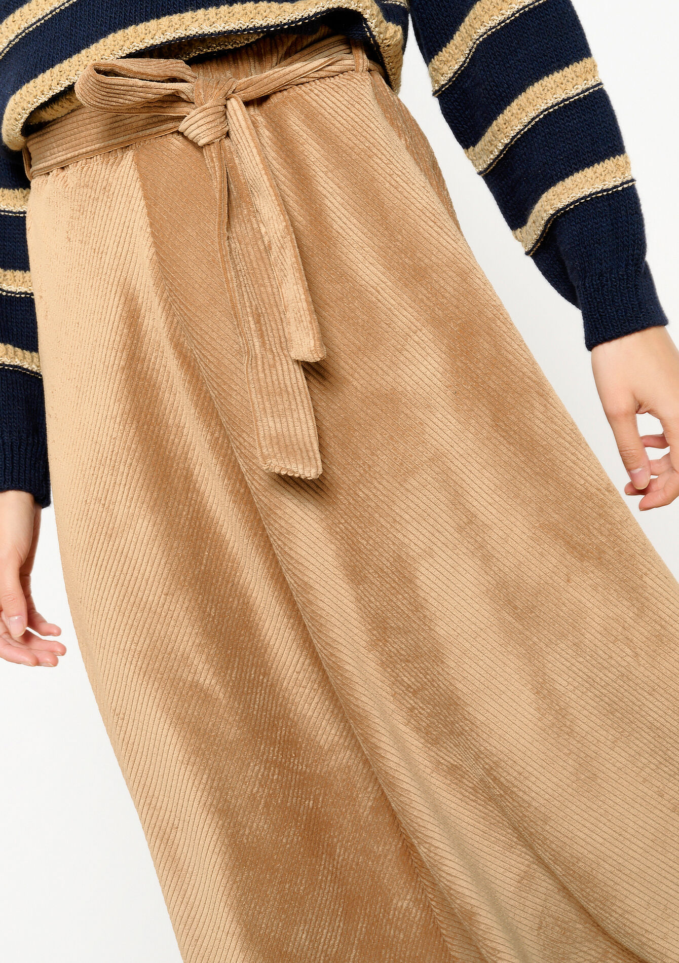 Fluwelen midirok - CAMEL CINNAMON - 1118977