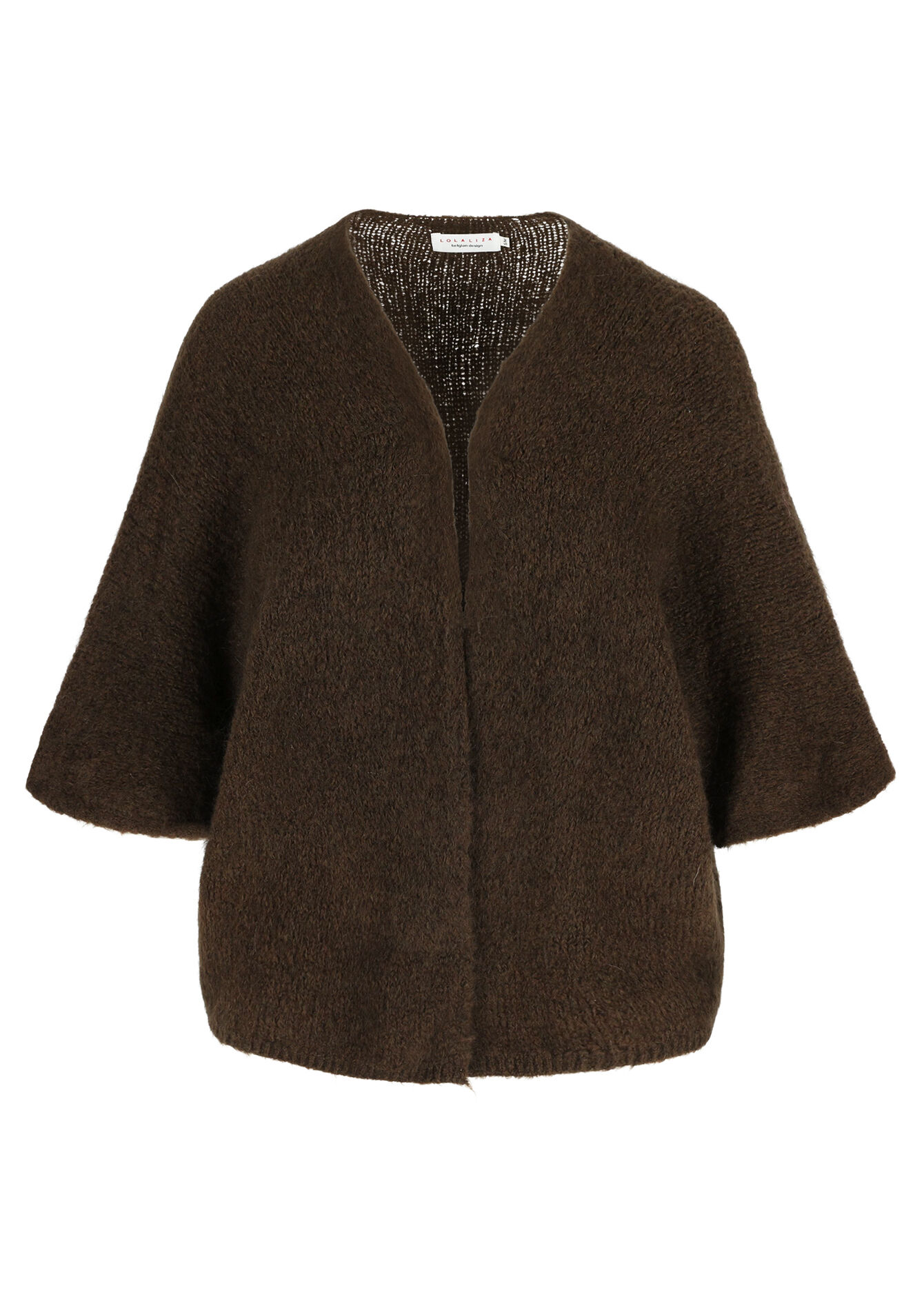 Cardigan en mohair - BROWN DARK CHOCOLATE - 04101273_3720