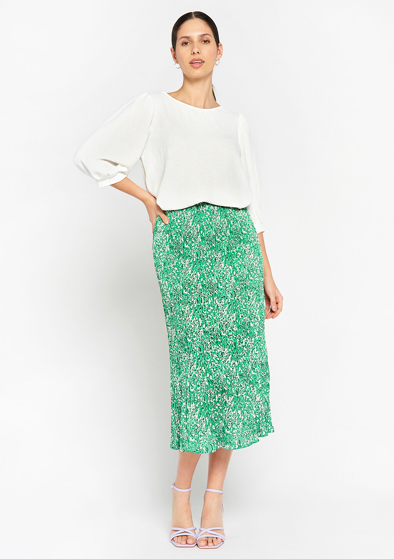 Midirok met luipaardprint - GREEN APPLE - 07101108_1783
