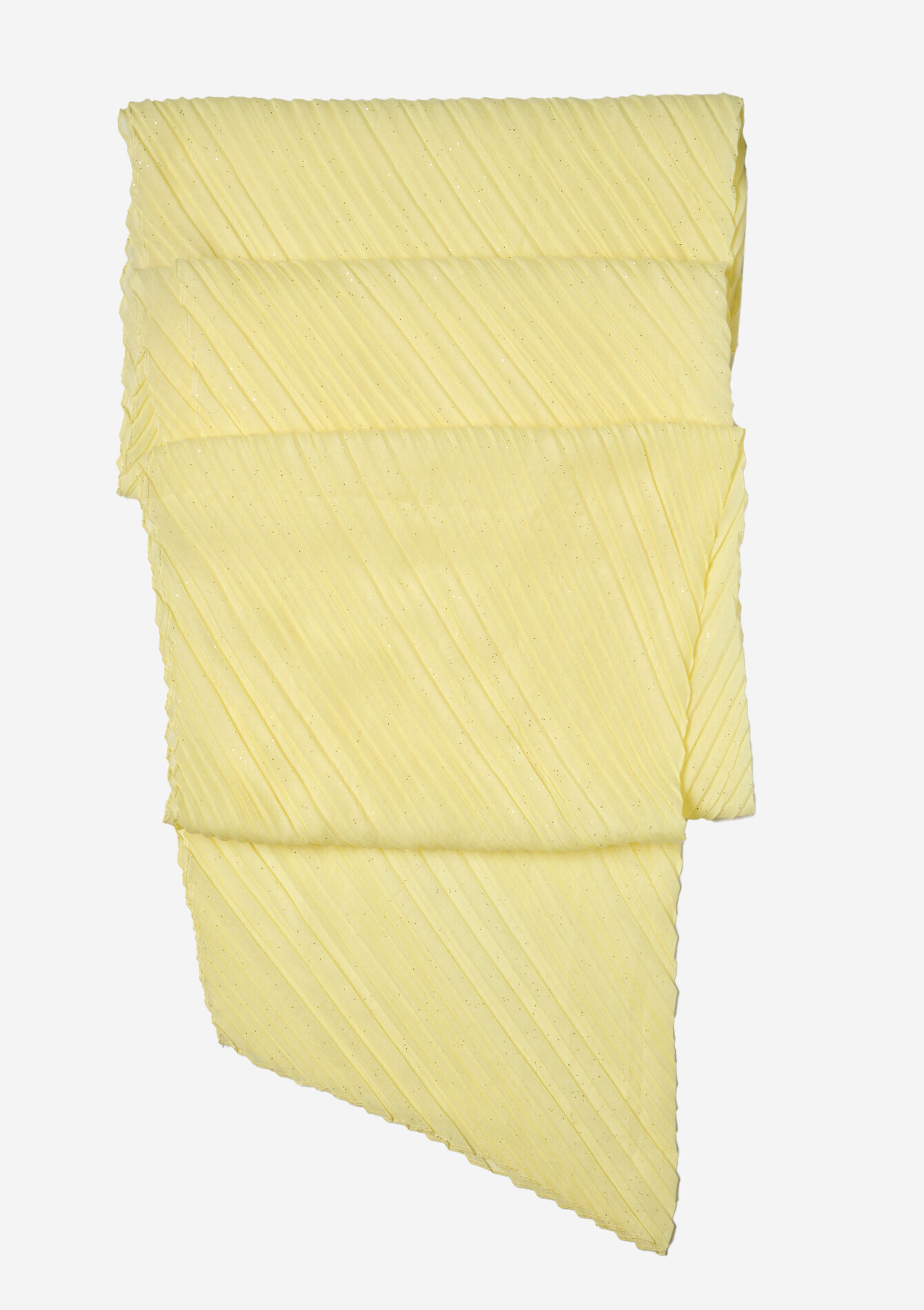 Scarf with plissé and sequins - YELLOW SUN - 17101258_5007