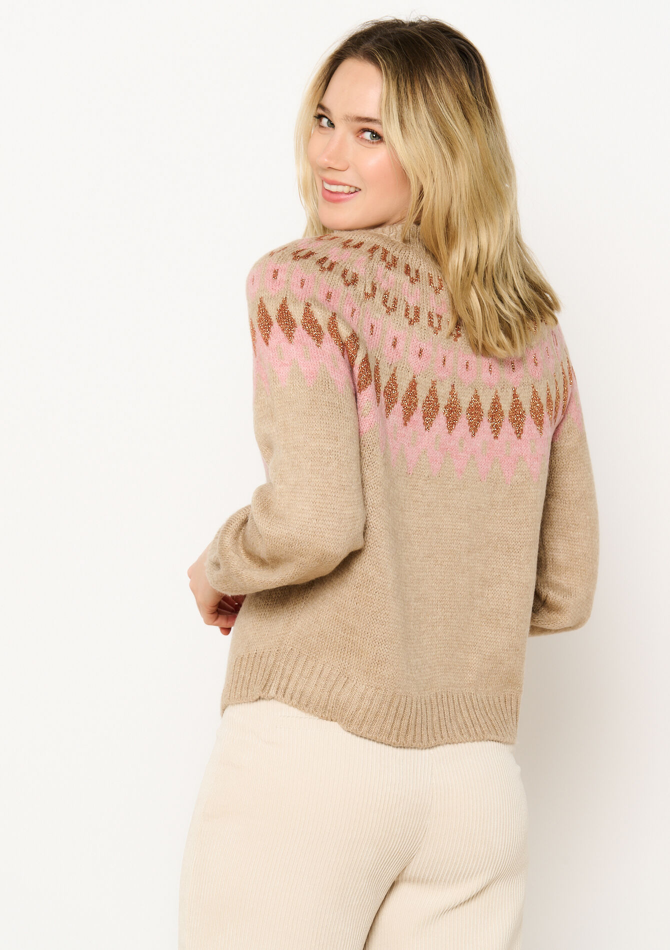 Pull jacquard - TAUPE - 04006810_1021