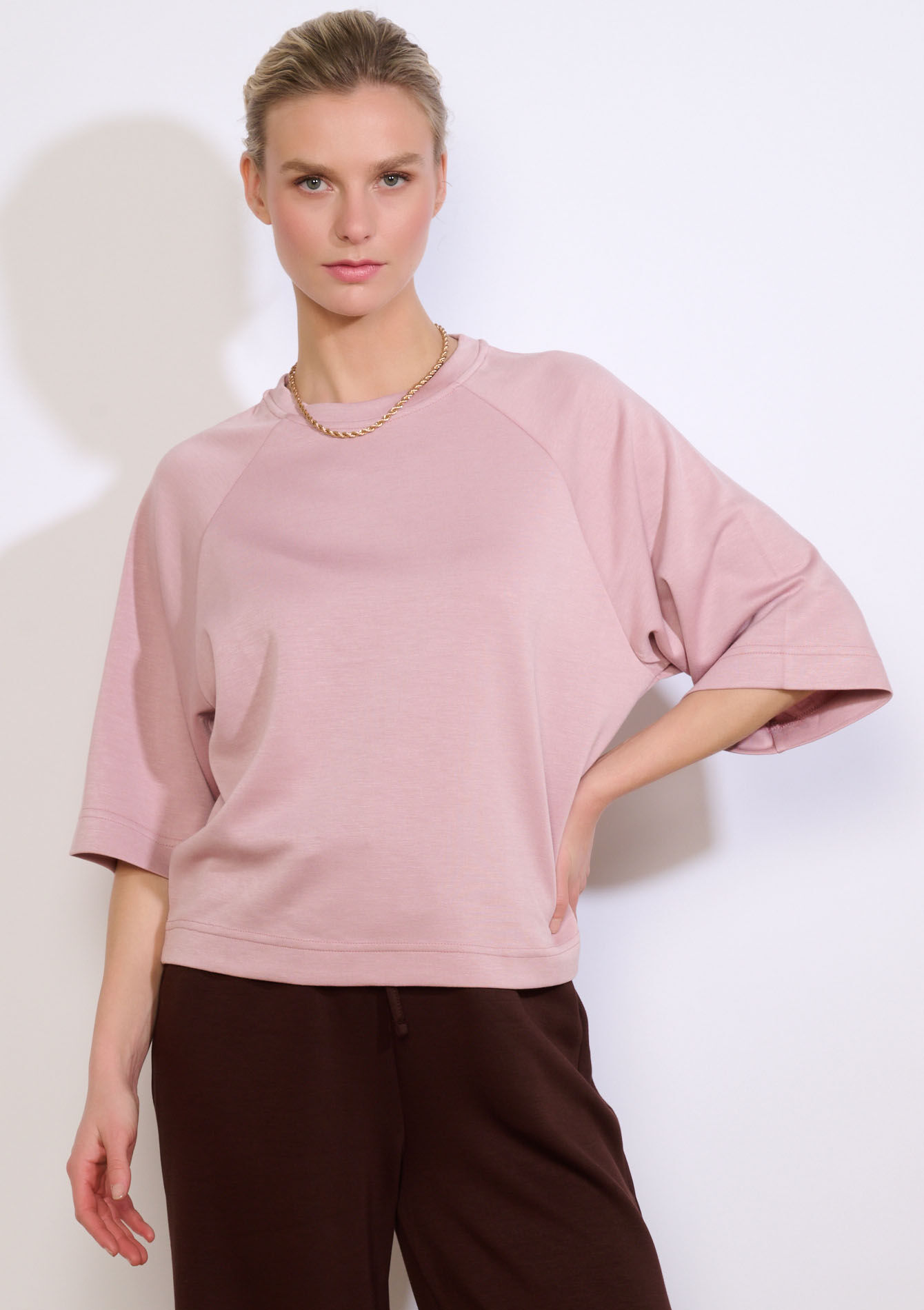 Sweater met 3/4 mouwen, , back