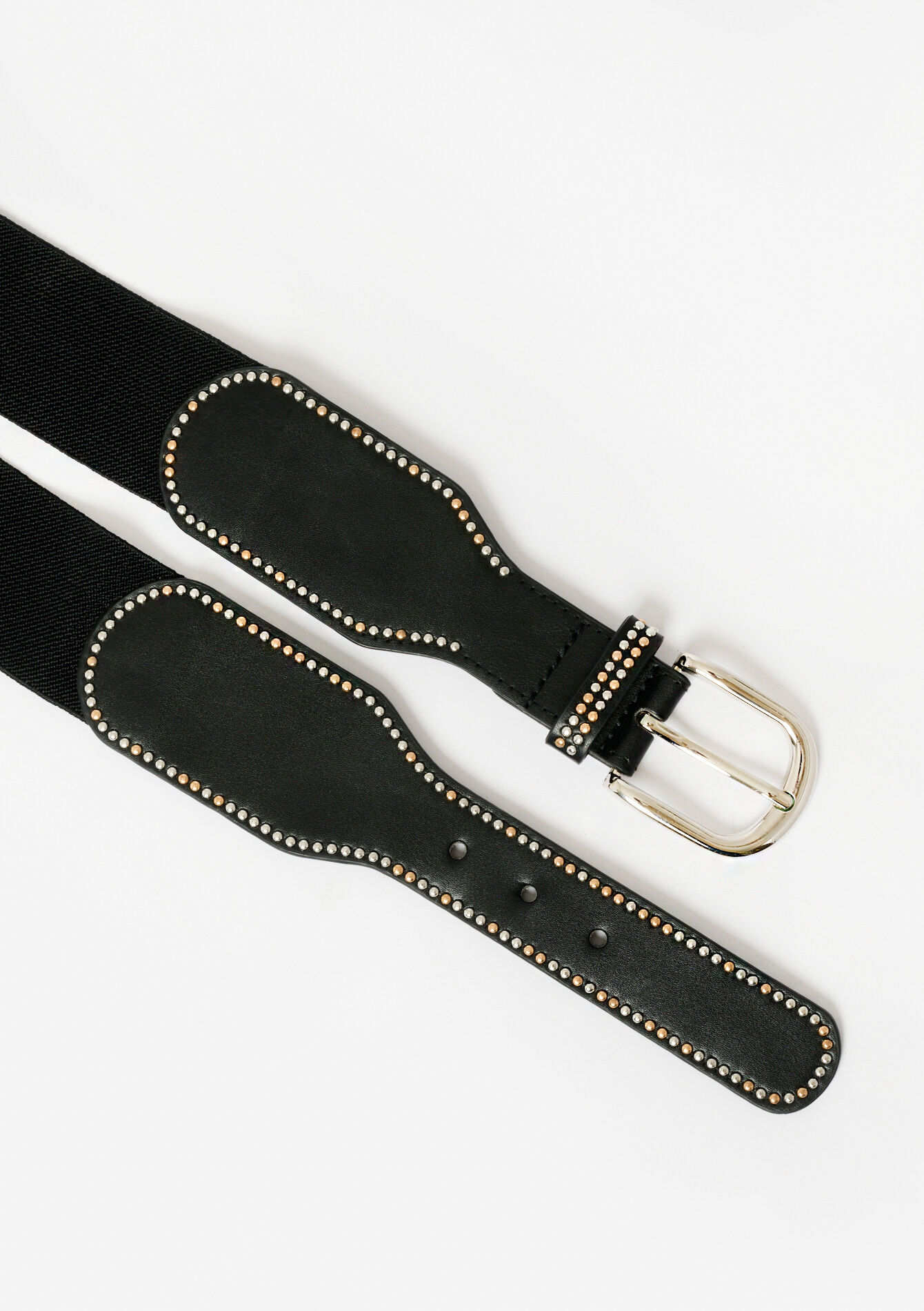 Elastic strap with studs - BLACK - 14001837_1119