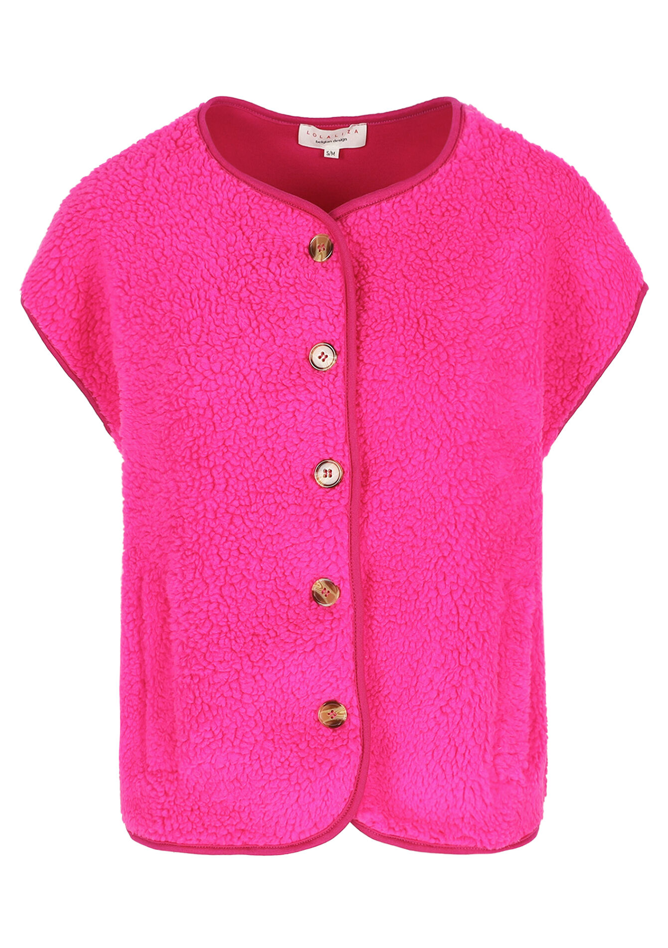 Zachte mouwloze bodywarmer, Zachte mouwloze bodywarmer - FLUO PINK - 09001486_5727