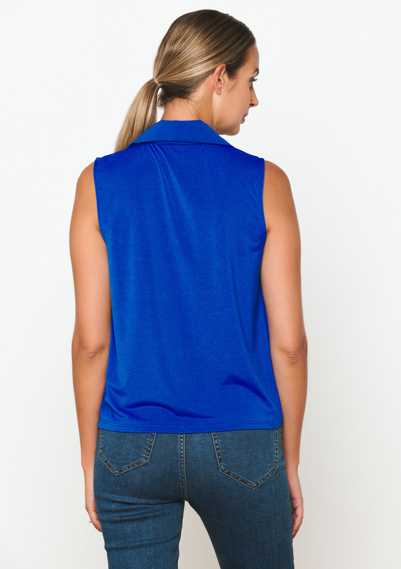 Top met V-hals - ELECTRIC BLUE - 02200454_1619