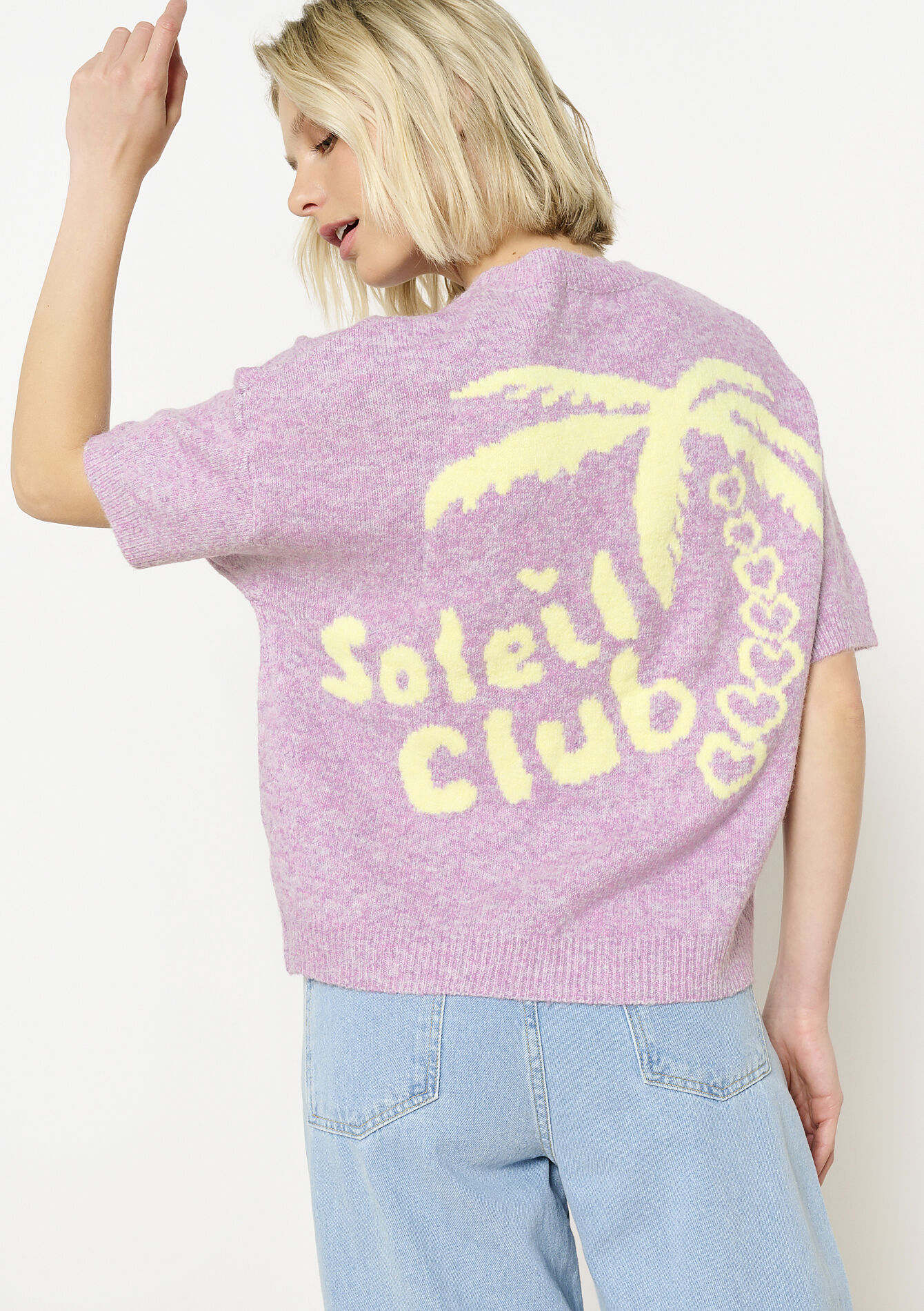 Trui met korte mouwen, Trui met korte mouwen - PASTEL LILAC - 04006845_1493