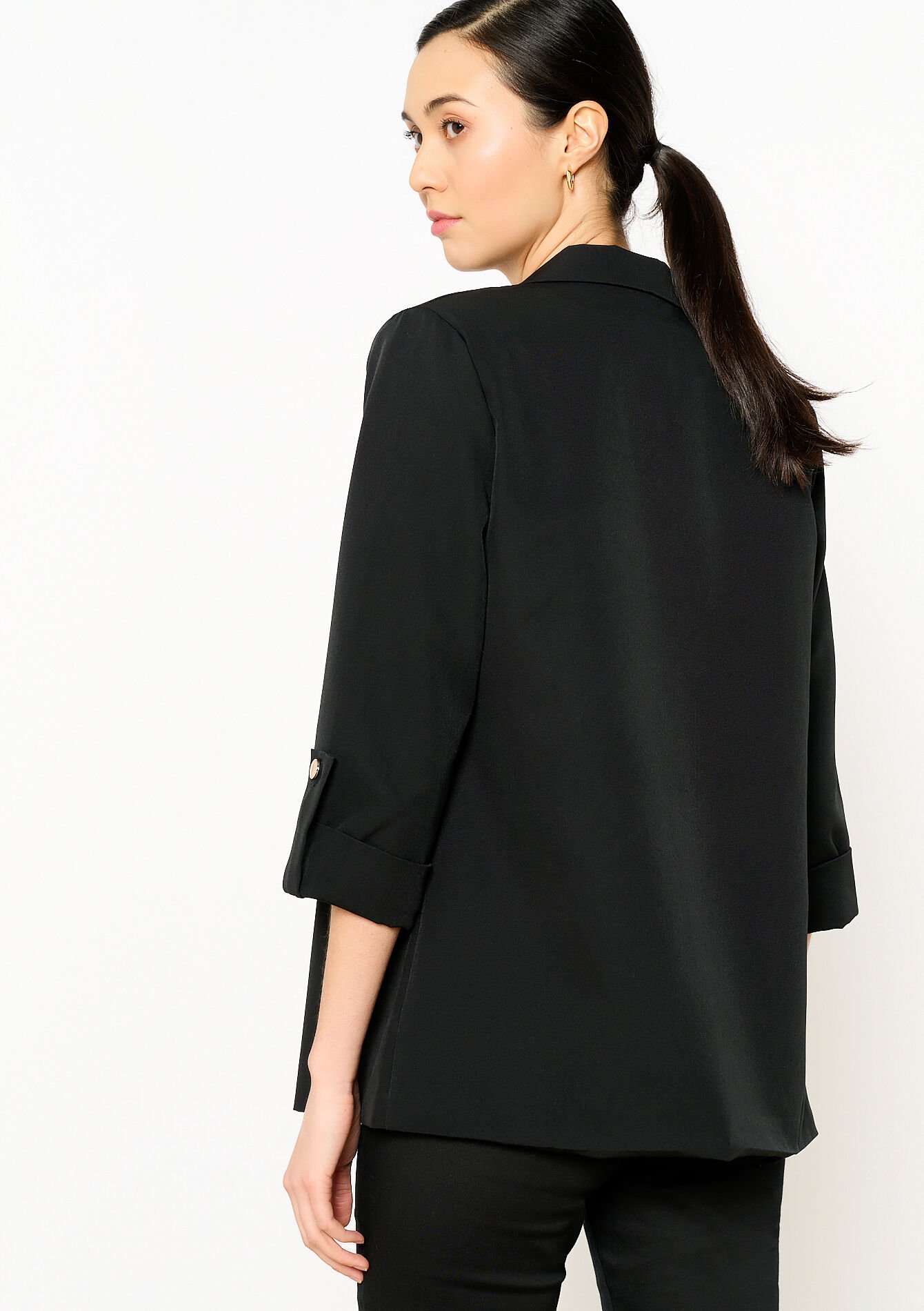Relaxed fit blazer - BLACK - 09100911_1119