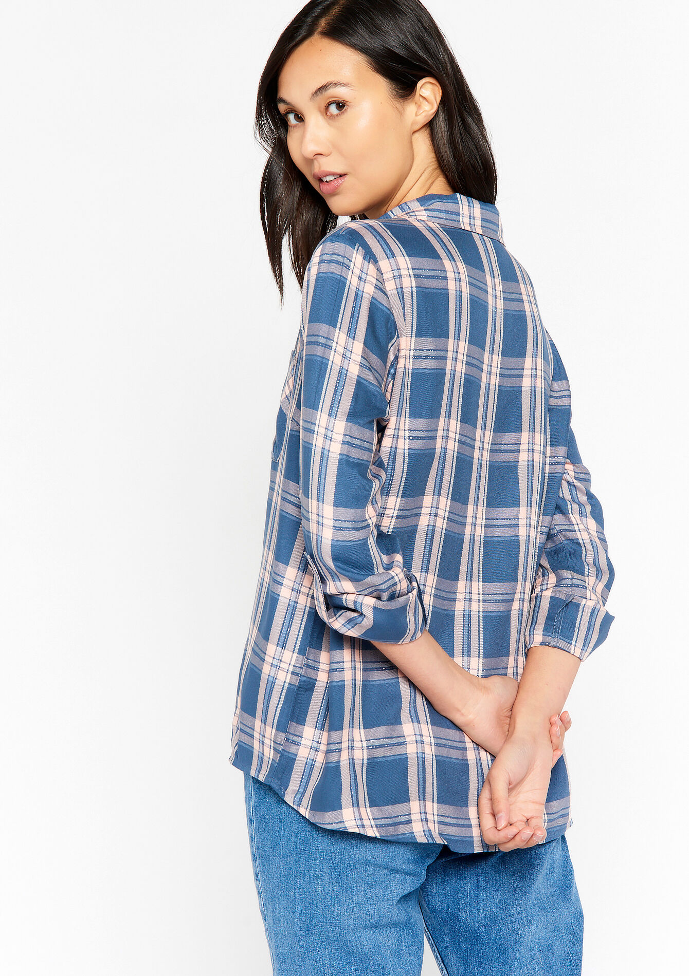 Chemise à carreaux - BLUE DENIM - 05702260_1638