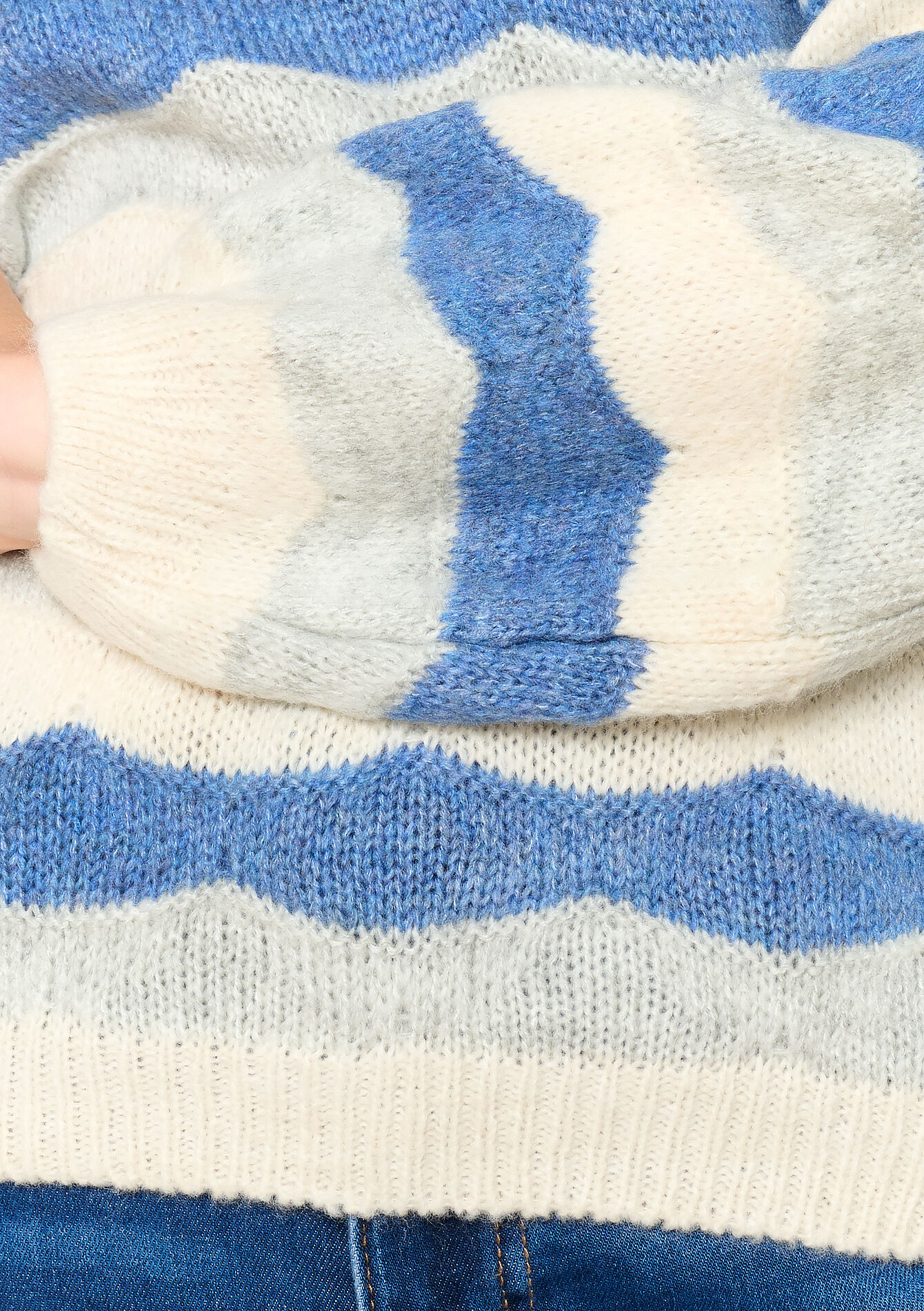 Trui met colourblock - BLUE DENIM - 04006764_1638