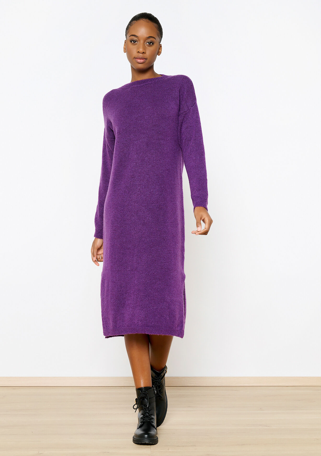 Straight pullover dress, Straight pullover dress - PURPLE - 08602251_5902