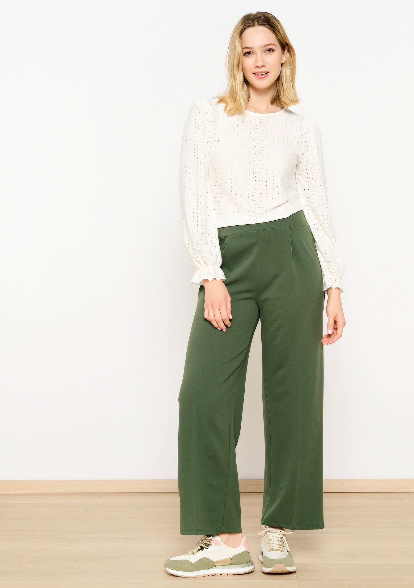 Losse broek, Losse broek - KHAKI MED - 06600823_4327