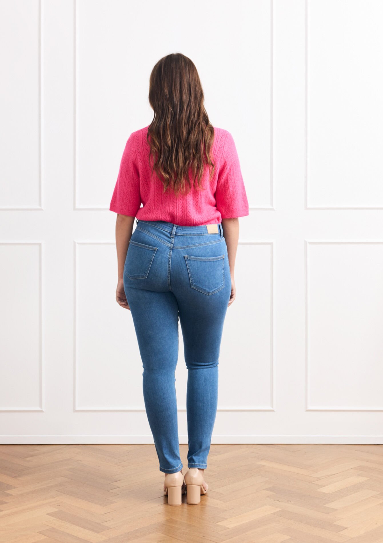 High waist skinny jeans, High waist skinny jeans - MEDIUM BLUE - 22000596_0500