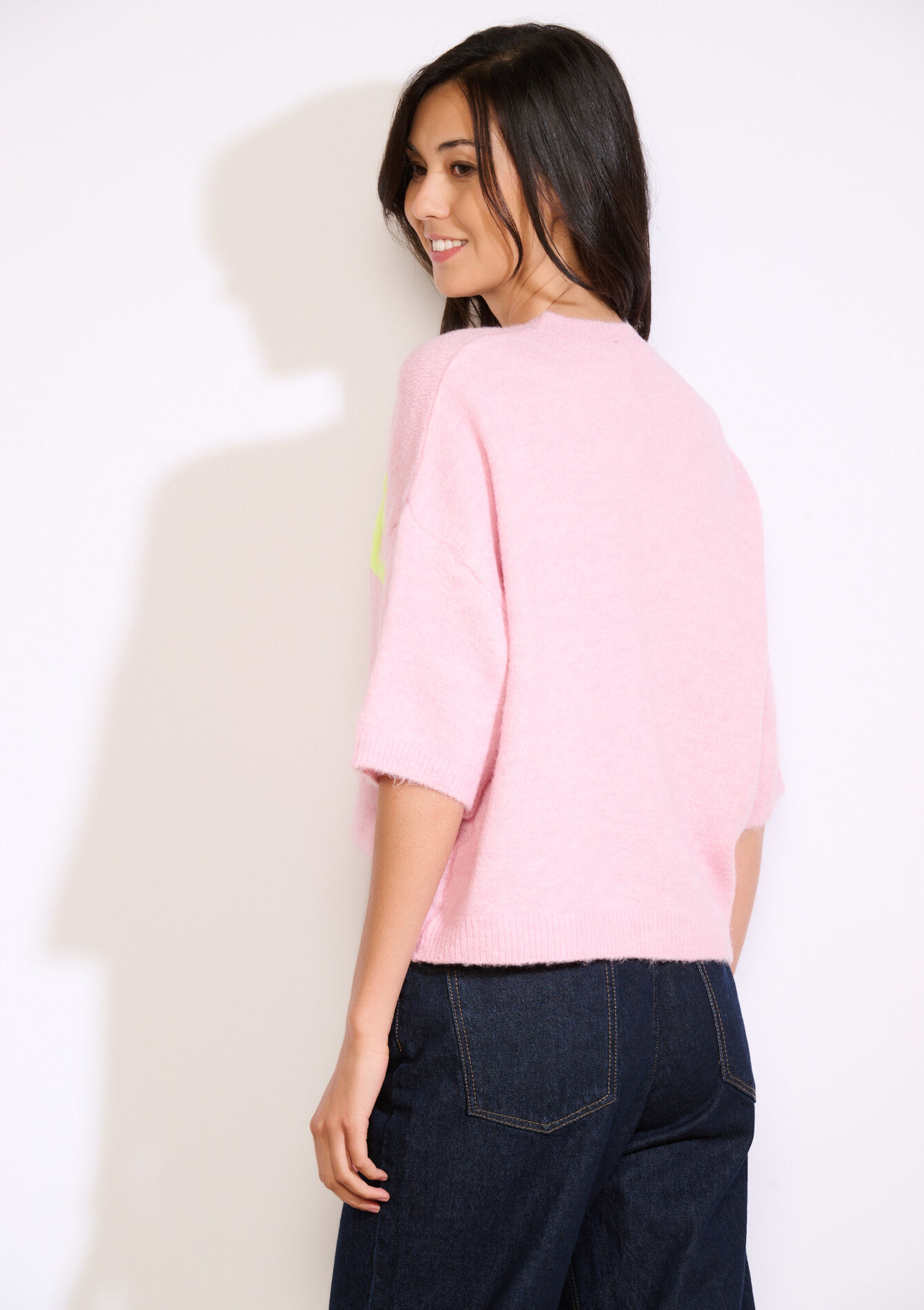 Trui met opschrift - COSMETIC PINK - 04007000_5733