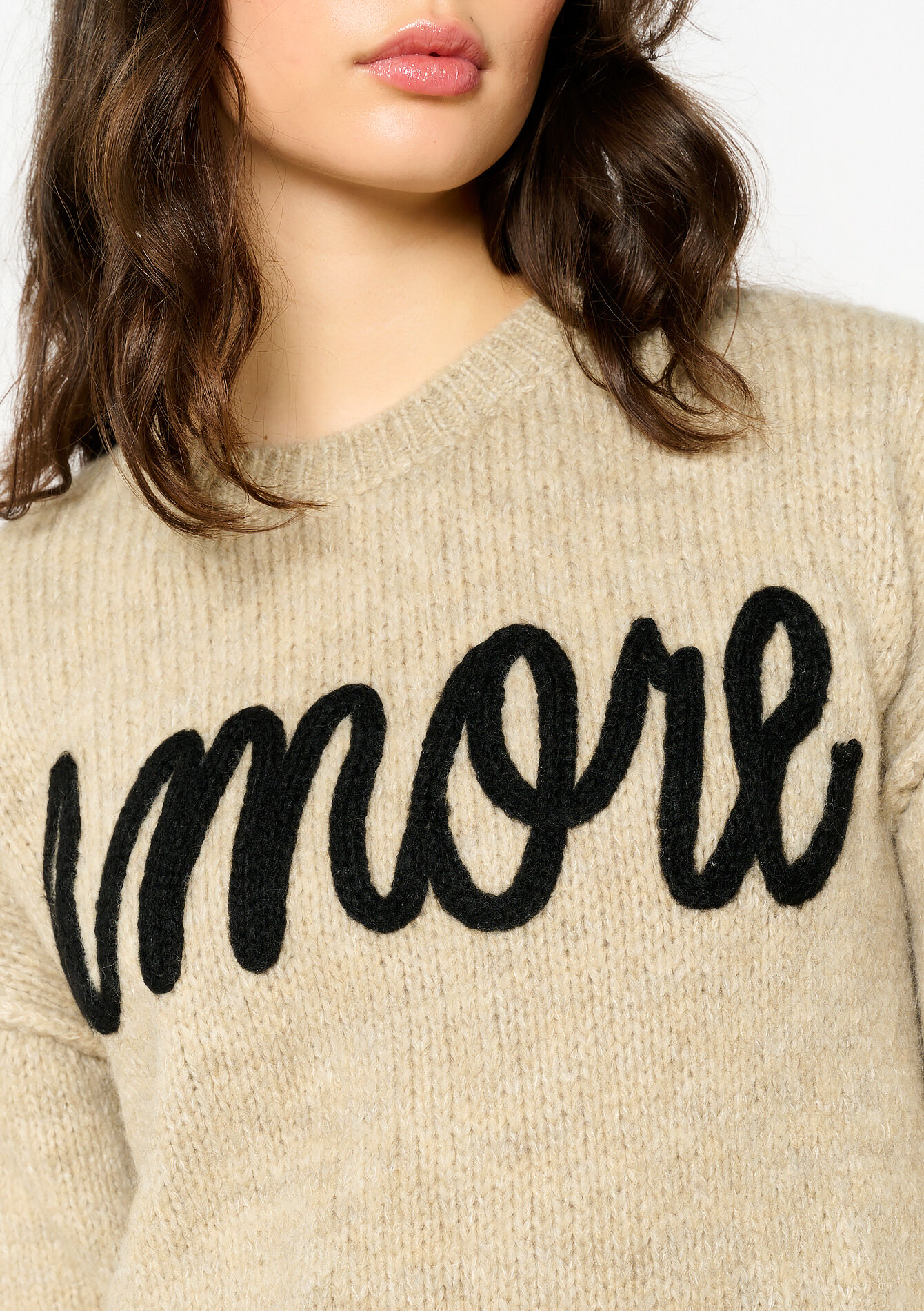 Trui met opschrift, Trui met opschrift - LT BEIGE - 04006849_2527